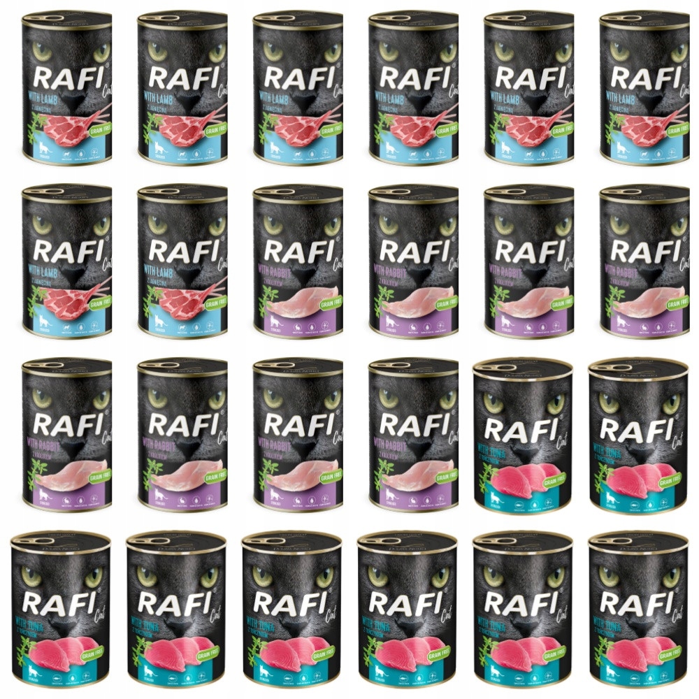 Rafi Cat Grain Free STERILE - Mix 3 smaków 24x400g