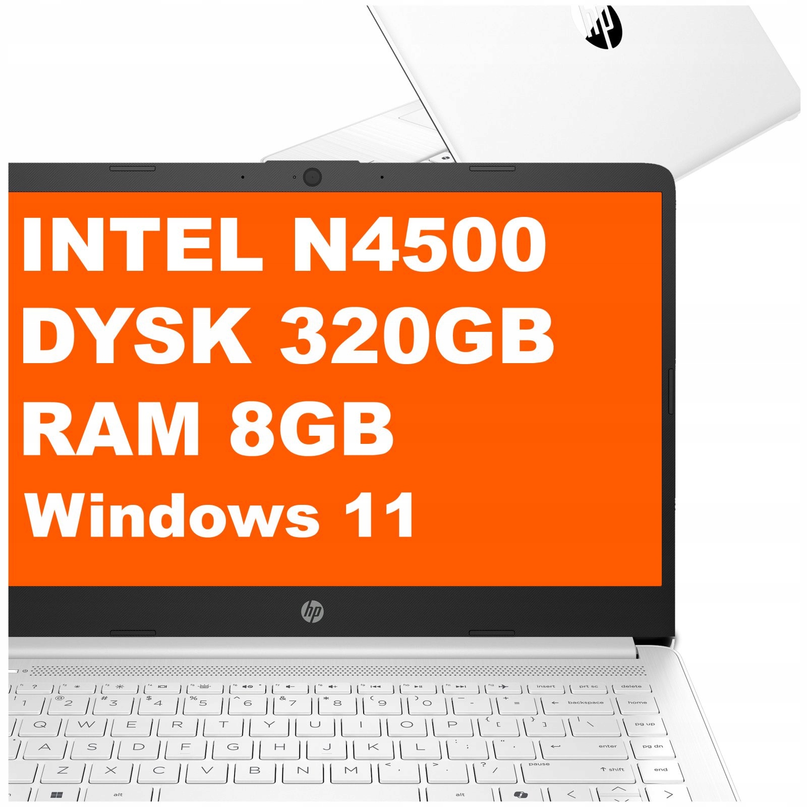 Laptop Hp 14-dq Intel Celeron N 8GB 320GB Intel Uhd Hd Win 11 Biały