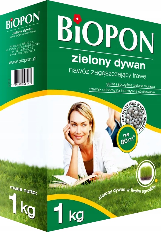 

Biopon Nawóz zagęszczający trawę Zielony Dywan 1kg