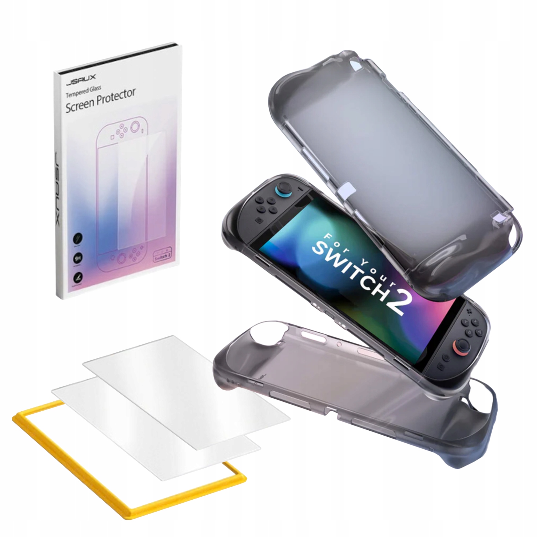 Szkło ochronne matowe + Etui Ochronne TPU Czarne do Nintendo Switch 2