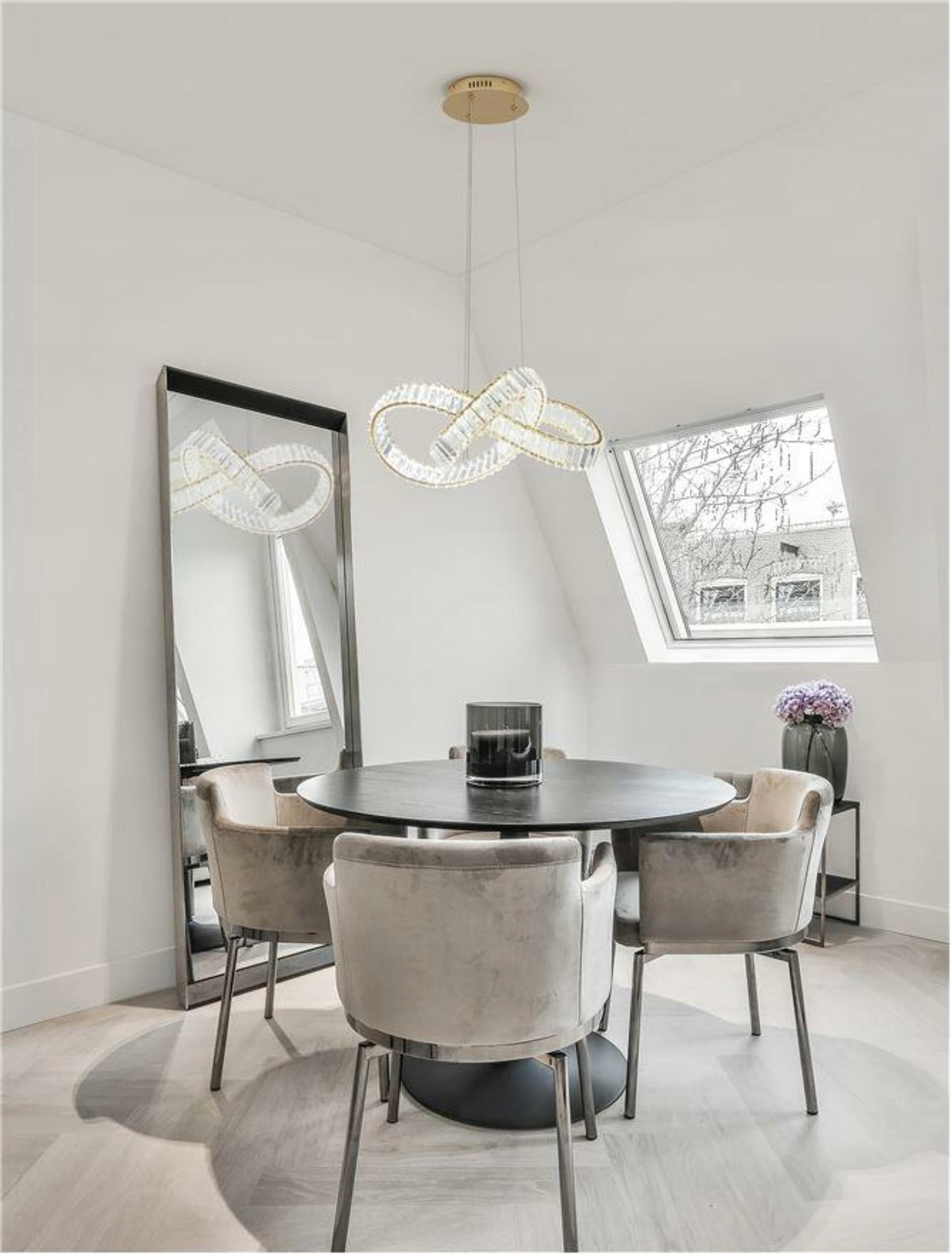 Nova Luce závesné svietidlo Conceto zlatý kov a krištáľ Led 50W 230V 3500K I