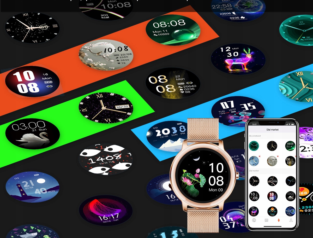 Zegarek SMARTWATCH RUBICON SMS KROKI PULS FB Stan opakowania oryginalne