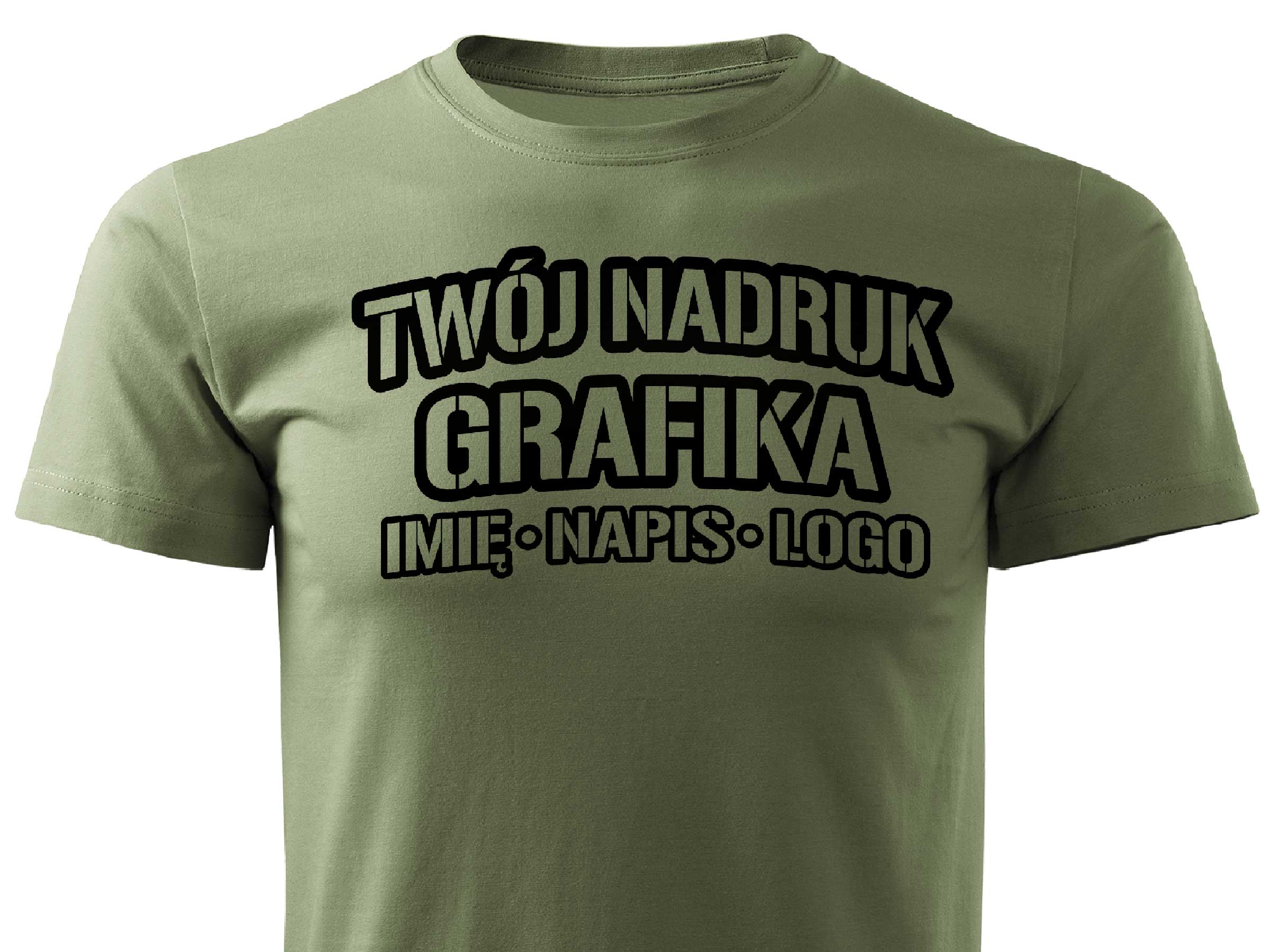 

Koszulka T-shirt swój duży nadruk odblaskowy Logo