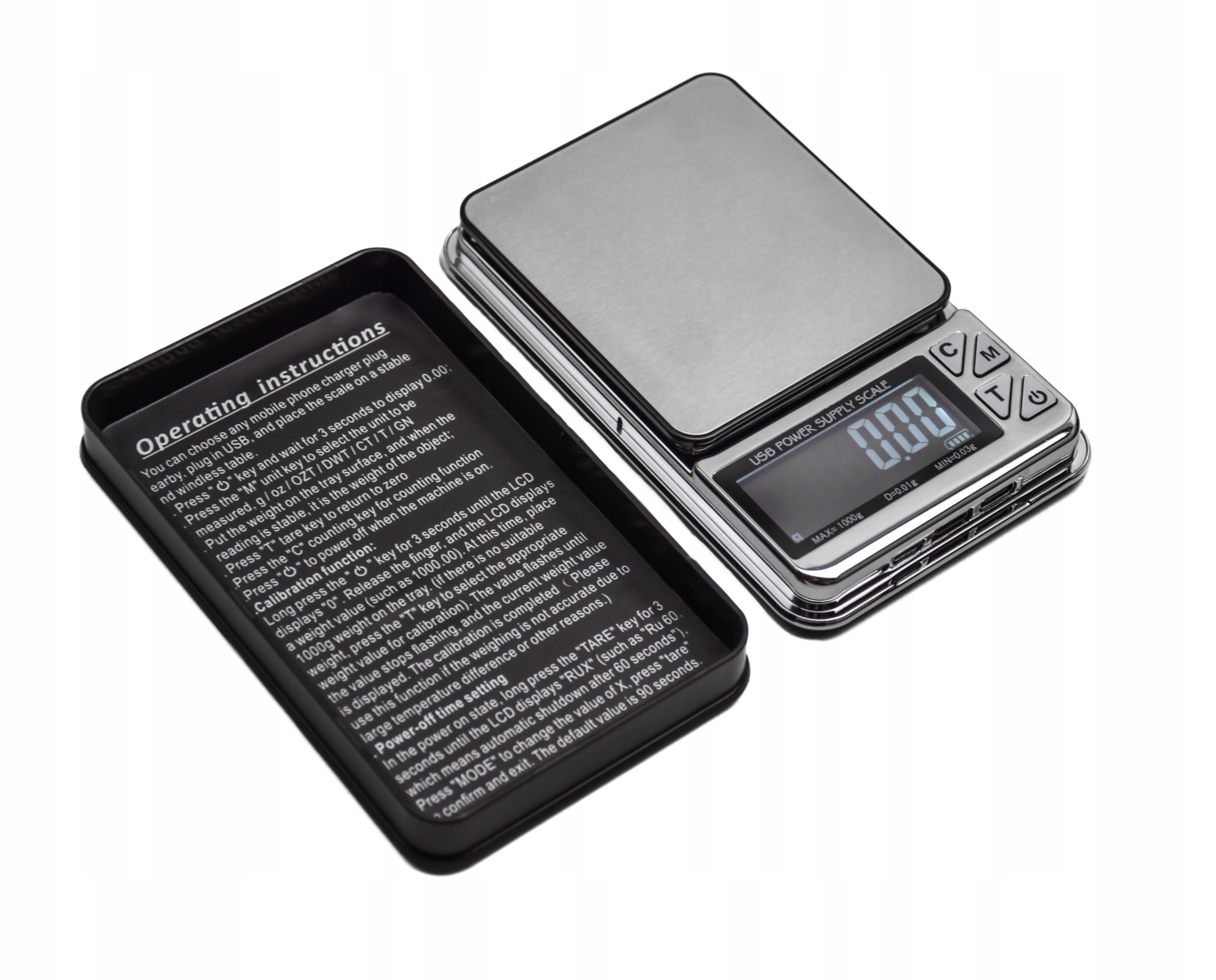 WAGA JUBILERSKA ELEKTRONICZNA 0,01G 1000G 1KG USB Model CD123