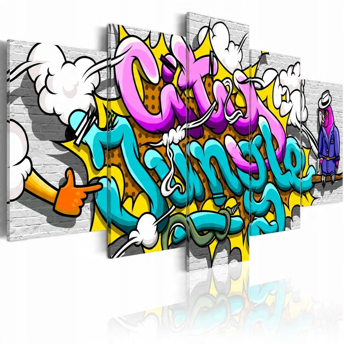 

Obraz - Graffiti: miejska dżungla - 100X50