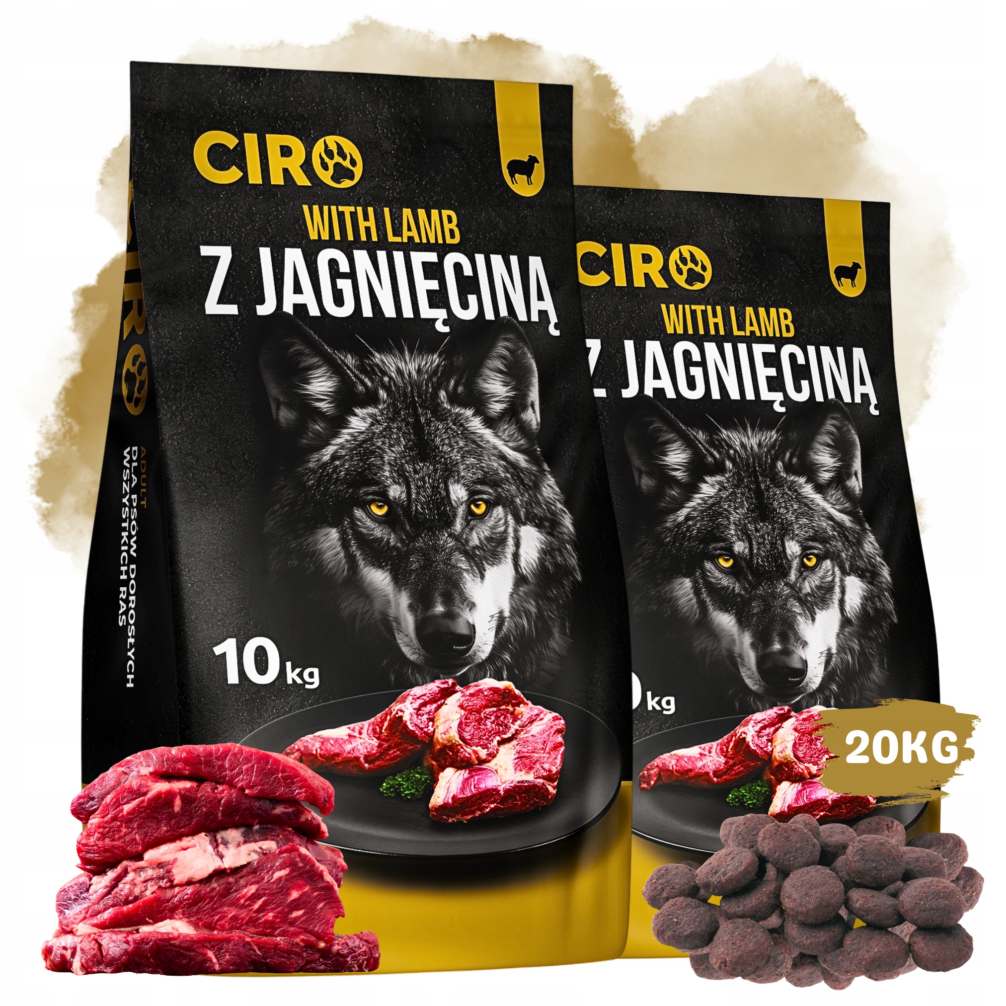 Krmivo Suché Pro Psa Jehněčí Lamb Adult Ovčák Labrador Golden 10 kg