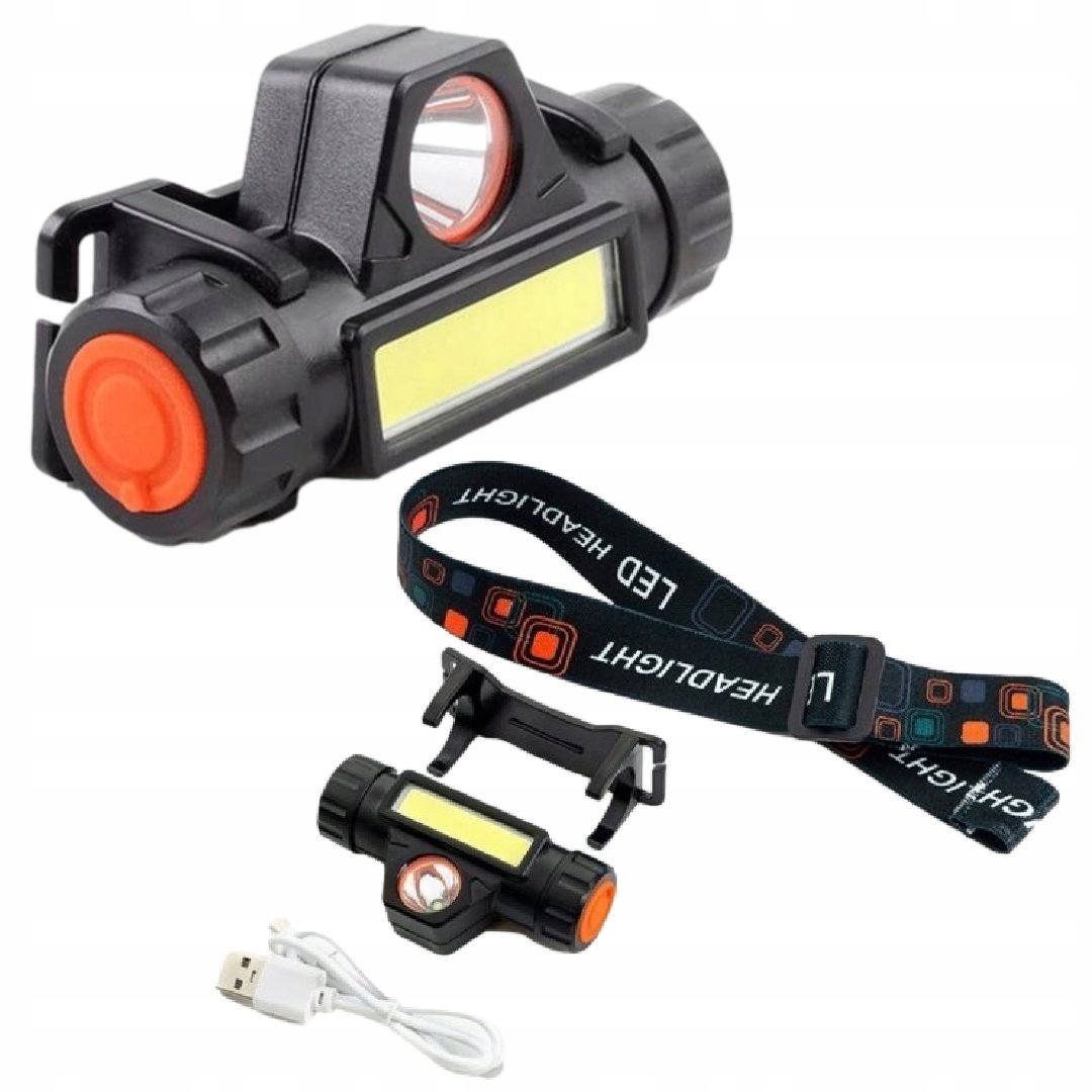 LATARKA CZOŁOWA Z MAGNESEM CZOŁÓWKA 4w1 LAMPKA COB Kod producenta #3957