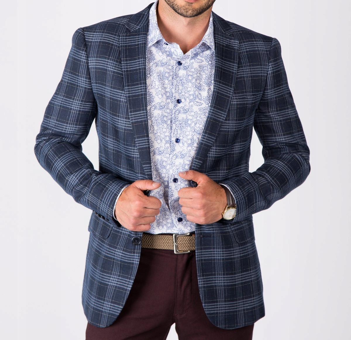 Sako s modrou kostkou velikost 182/100