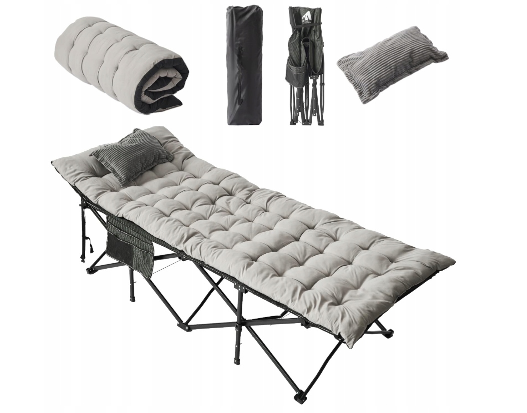 Flycoop Łóżko Polowe Składane Łóżko Turystyczne 200 x 80 cm