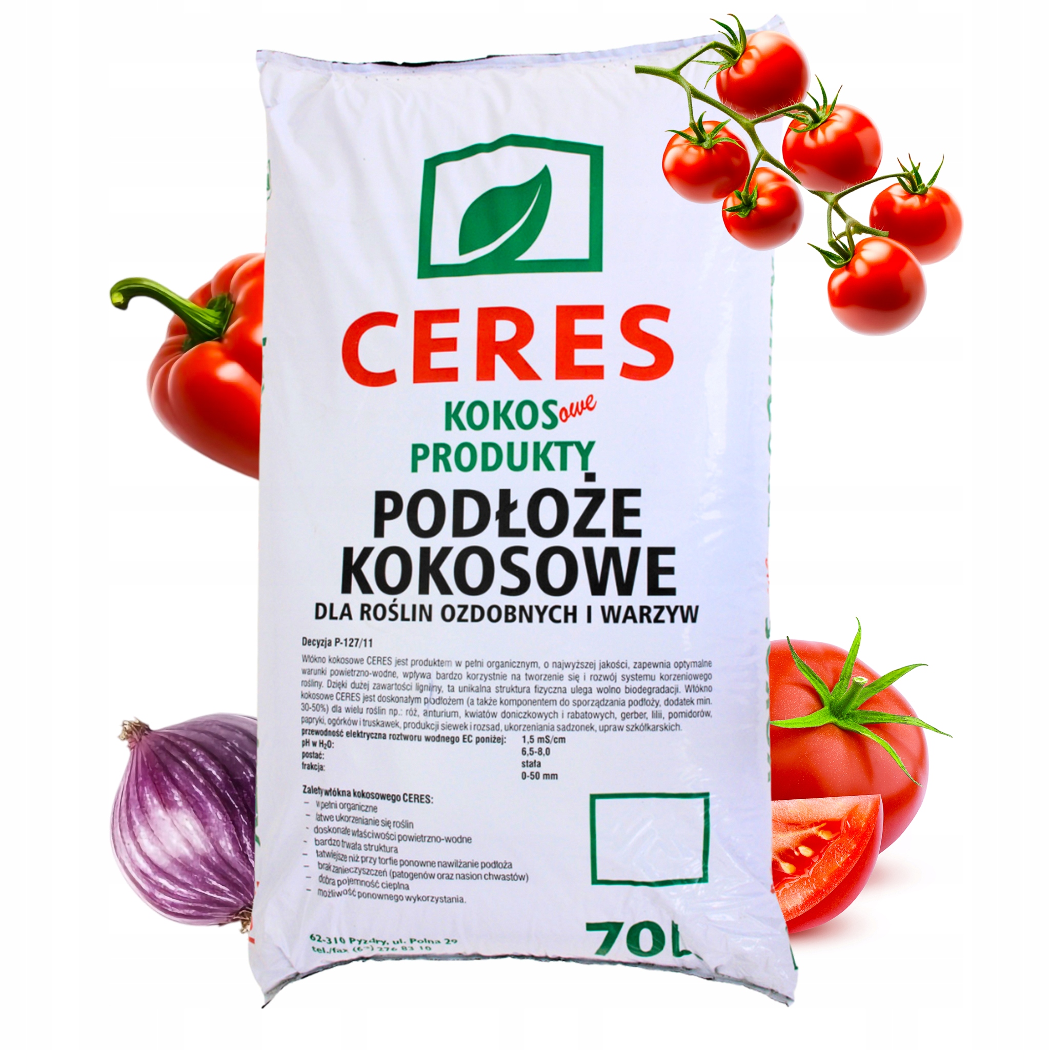 Ziemia Podłoże Kokosowe Susbtrat Do Ukorzeniania Sadzonek 70L Ceres