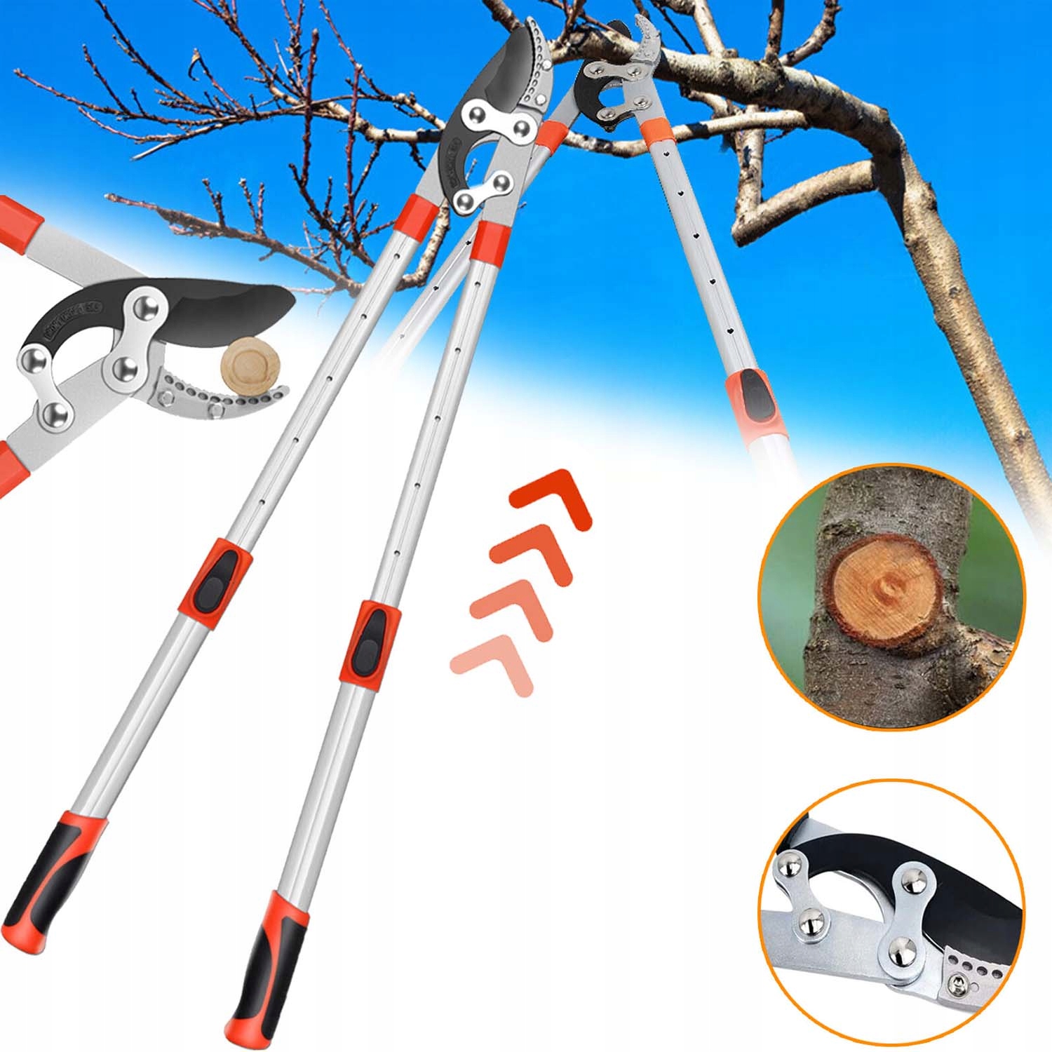 Nożyce Ogrodowe Do Żywopłotu Formowania Krzewów Przycinania Teleskopowe