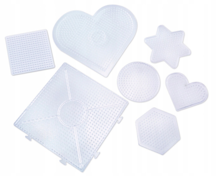 SZABLONY do koralików PRZEZROCZYSTE mix 7 szt.