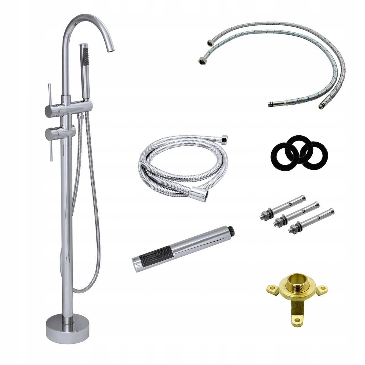 BATERIA WANNOWA PODŁOGOWA STOJĄCA CHROM ROYAL Liczba uchwytów jednouchwytowa