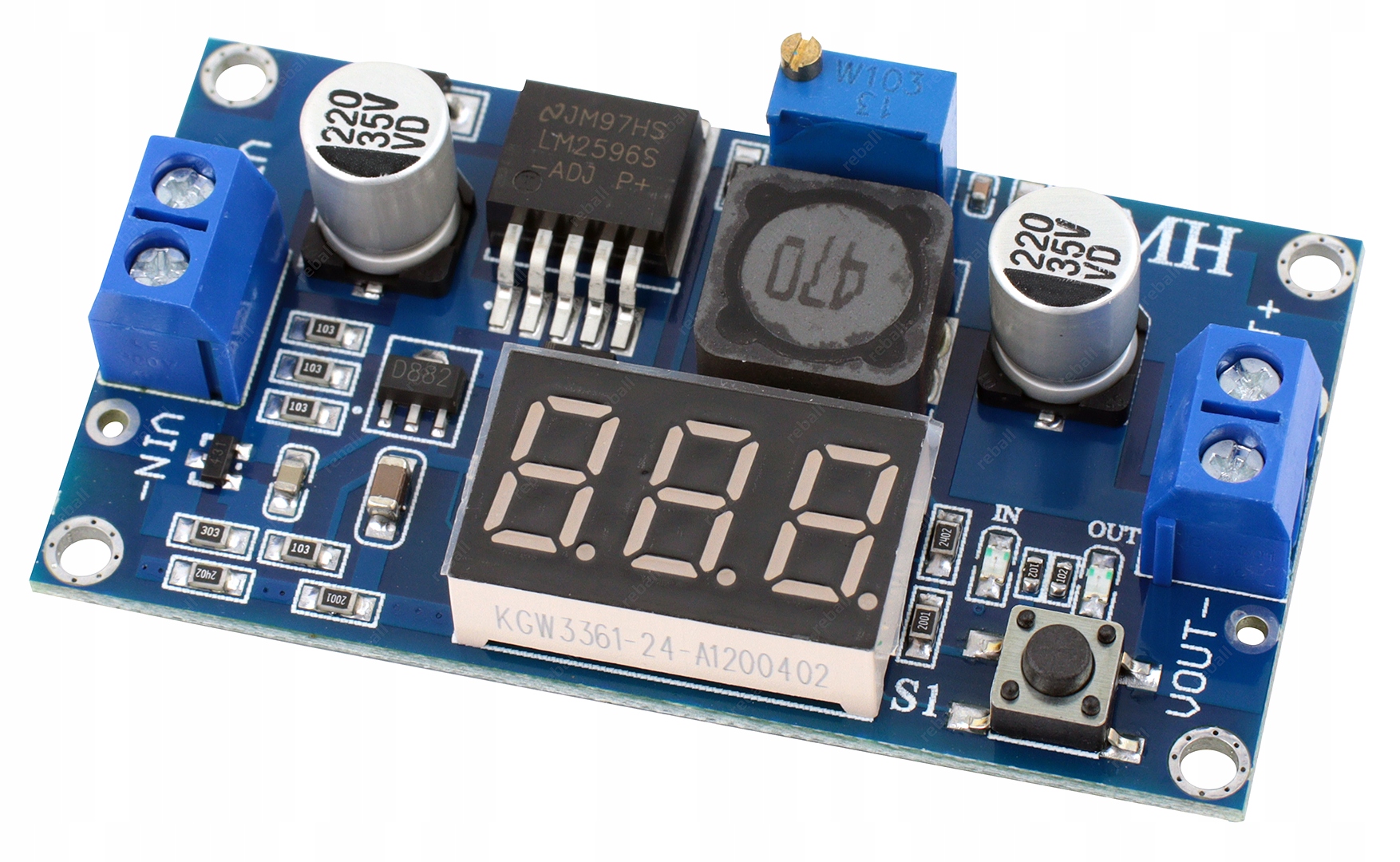 REGULOWANY STABILIZATOR NAPIĘCIA PRZETWORNICA MODUŁ ZASILAJĄCY LM2596S LED Rodzaj zasilacz