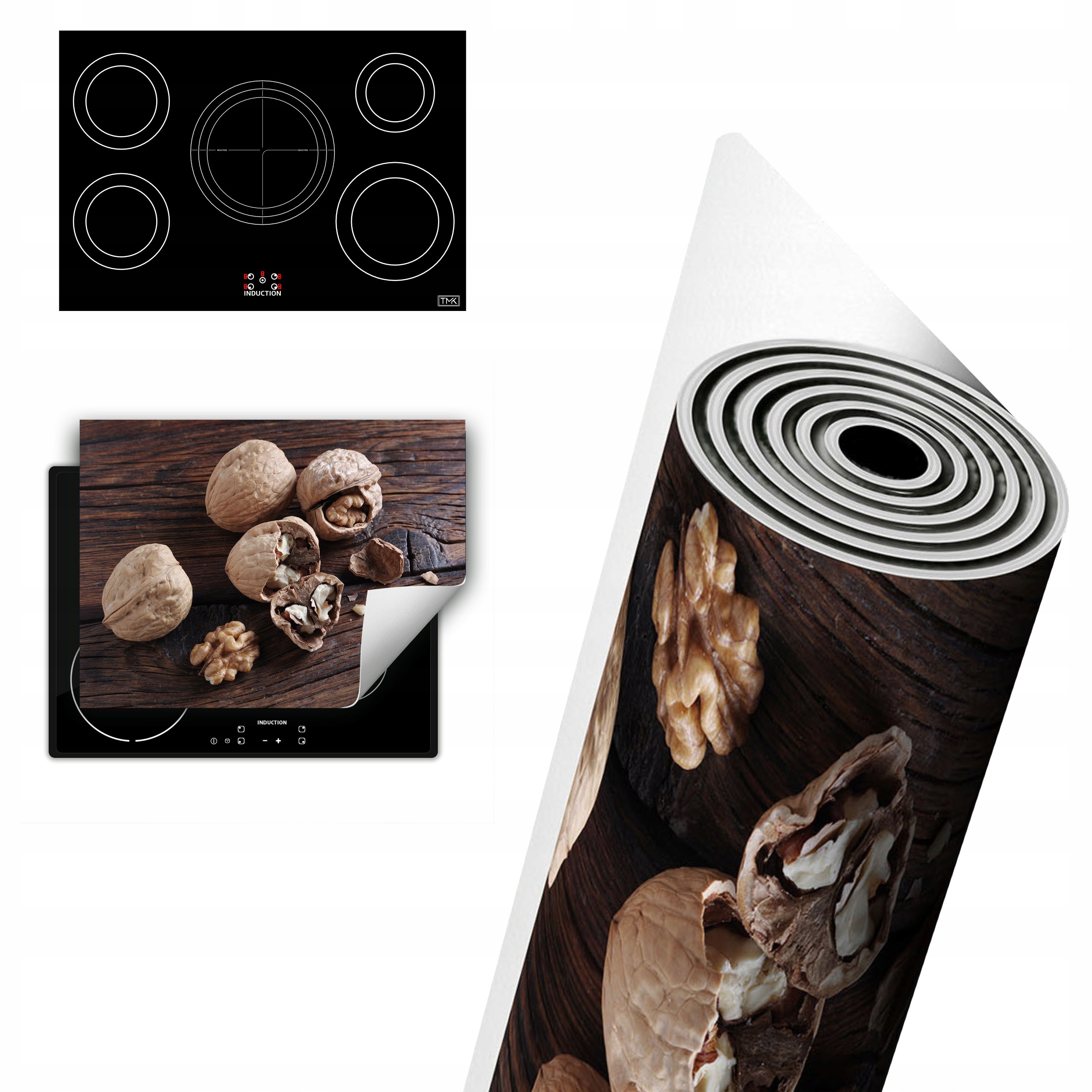 Vinylová Ochrana Na Indukci Desek 80x52 ořechy