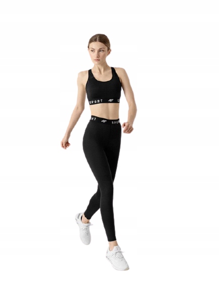 Legginsy Treningowe Fitness 4F NOSH4-SPDF351 CZARN Płeć kobieta