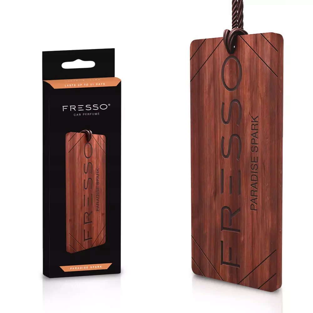 Drewniana zawieszka zapachowa do samochodu Fresso Paradise Spark