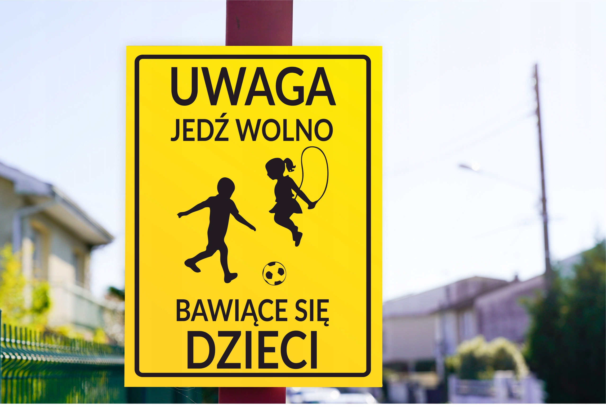 Tabliczka Uwaga Bawiące się Dzieci Strefa Marka inna