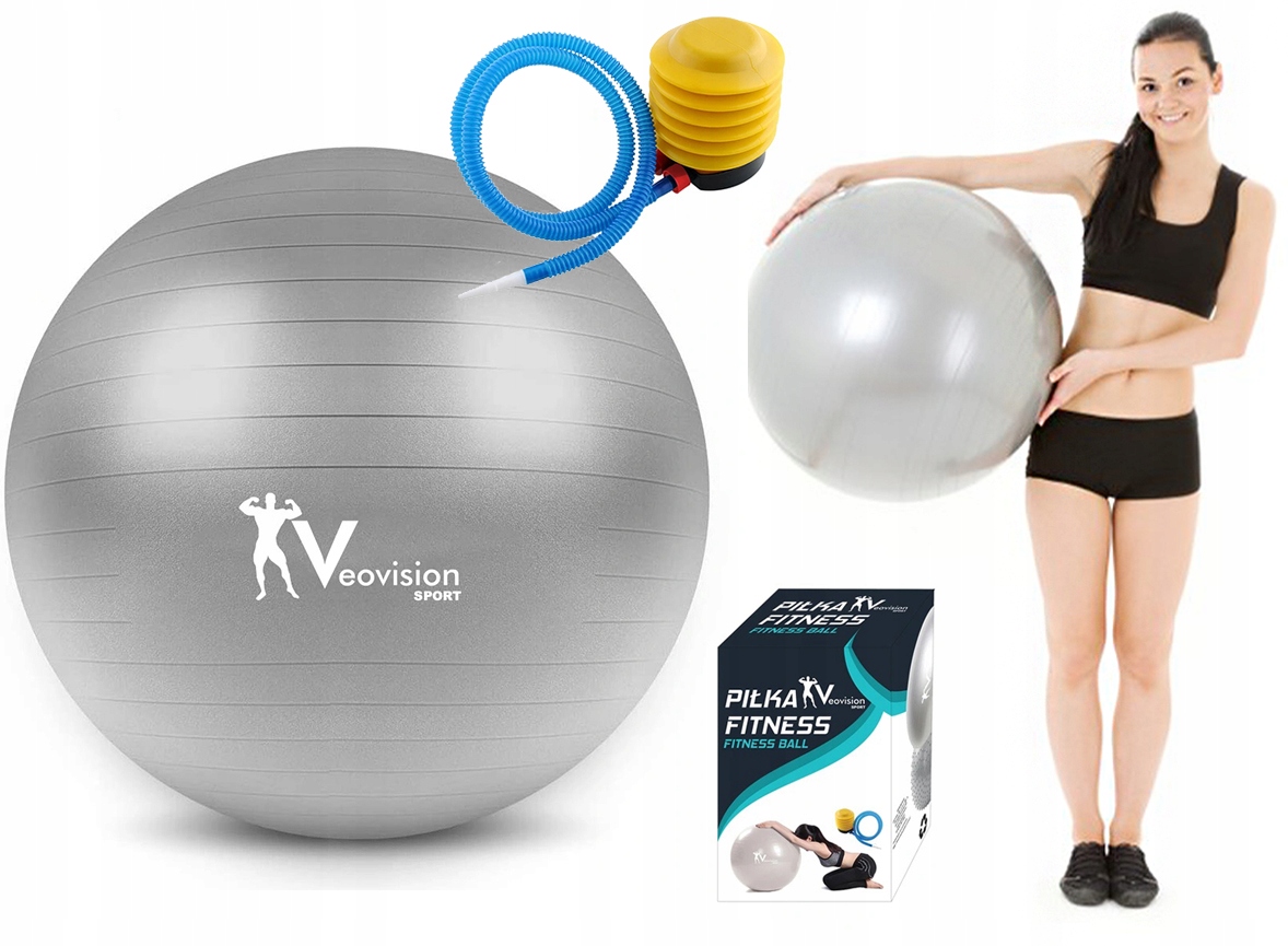 PIŁKA GIMNASTYCZNA DO ĆWICZEŃ PILATES W CIĄŻY REHABILITACYJNA 75cm + pompka Materiał PVC