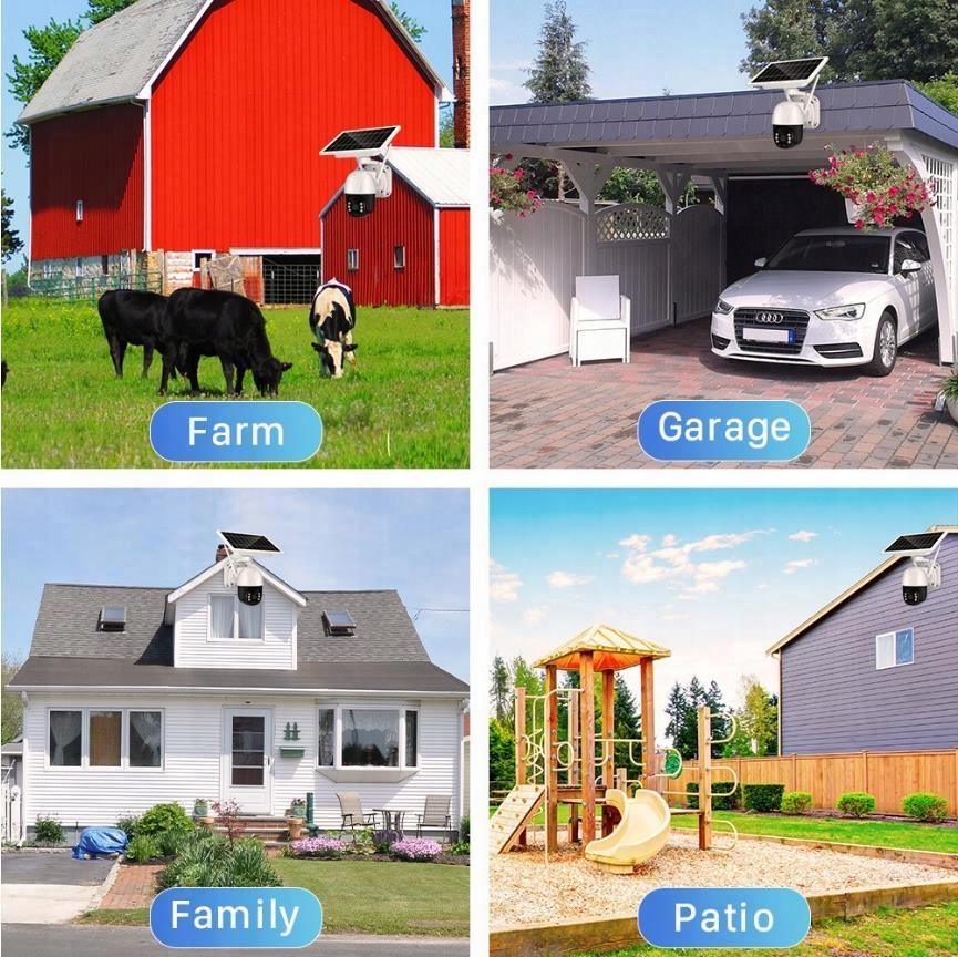 KAMERA SOLARNA ZEWNĘTRZNA OBROTOWA IP WIFI FULL HD Zasięg podczerwieni 30 m