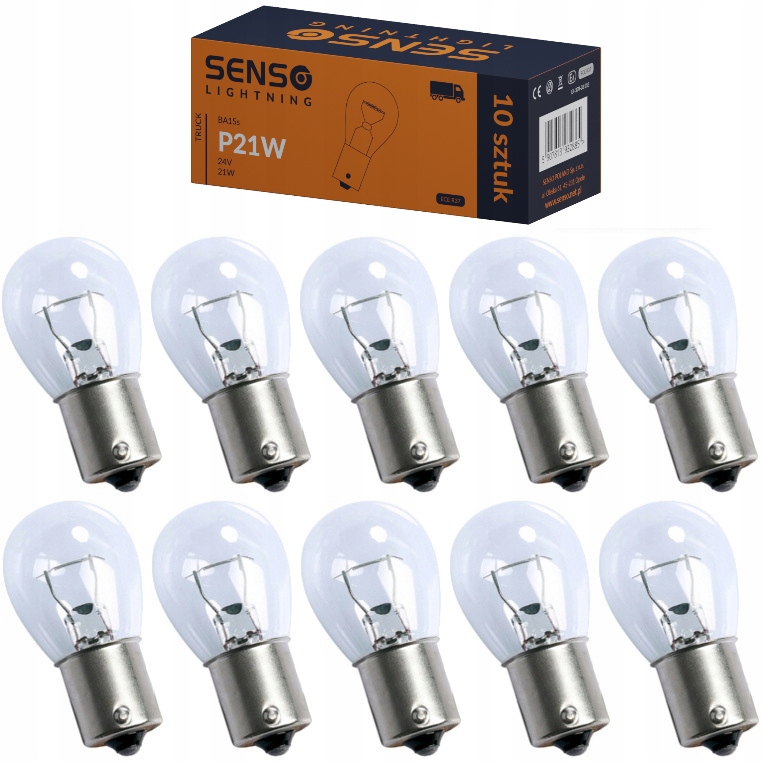 

Żarówki Senso P21W 24V BA15s x10sztuk