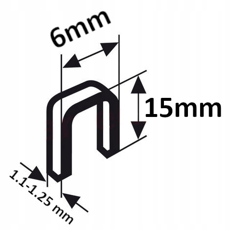 Zszywki Ocynkowane Typ 55 15mm zszywacz Parkside Kod producenta Parkside PET 25 C3 PAT 20-LI