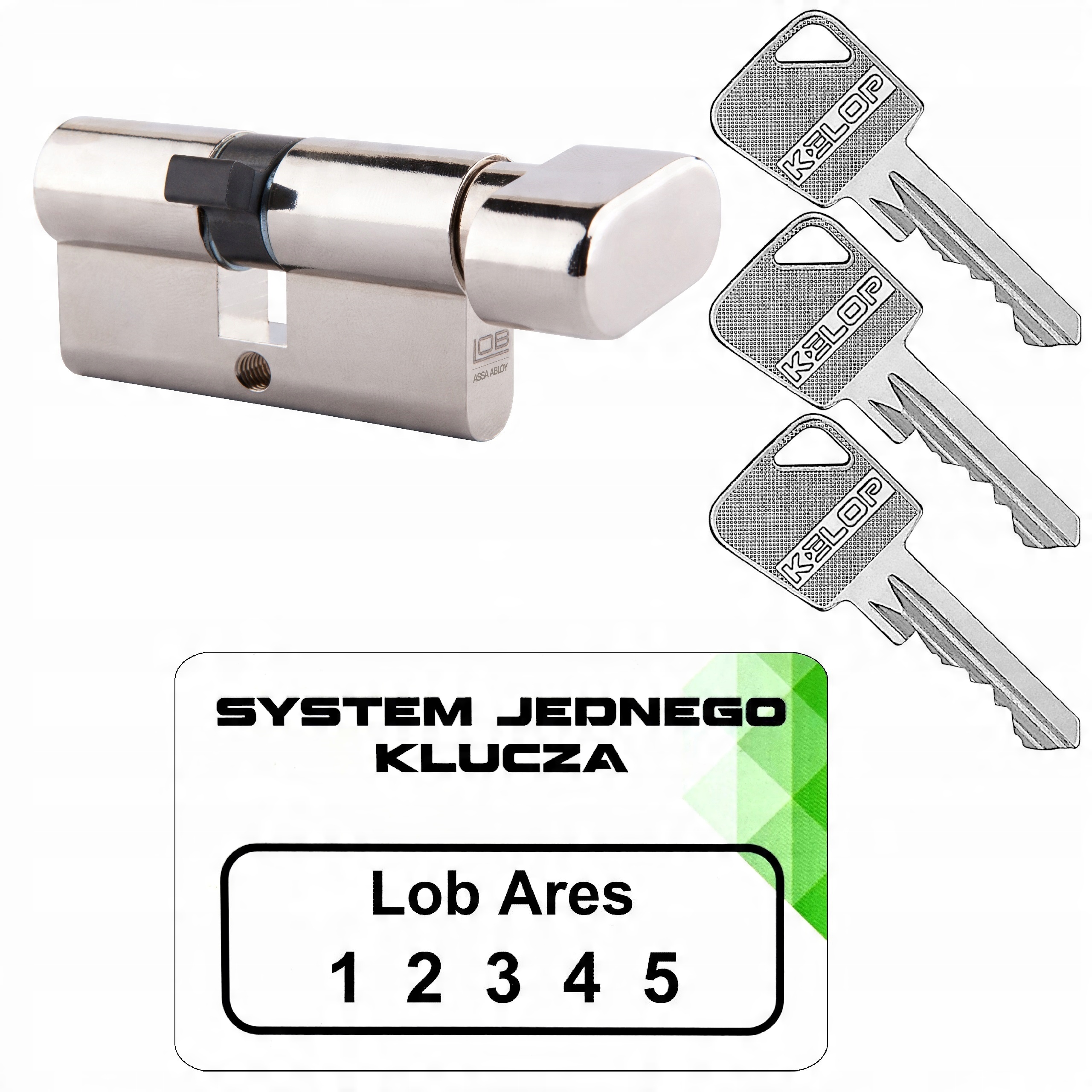 

wkładka 30/30G N Lob Ares system jednego klucza