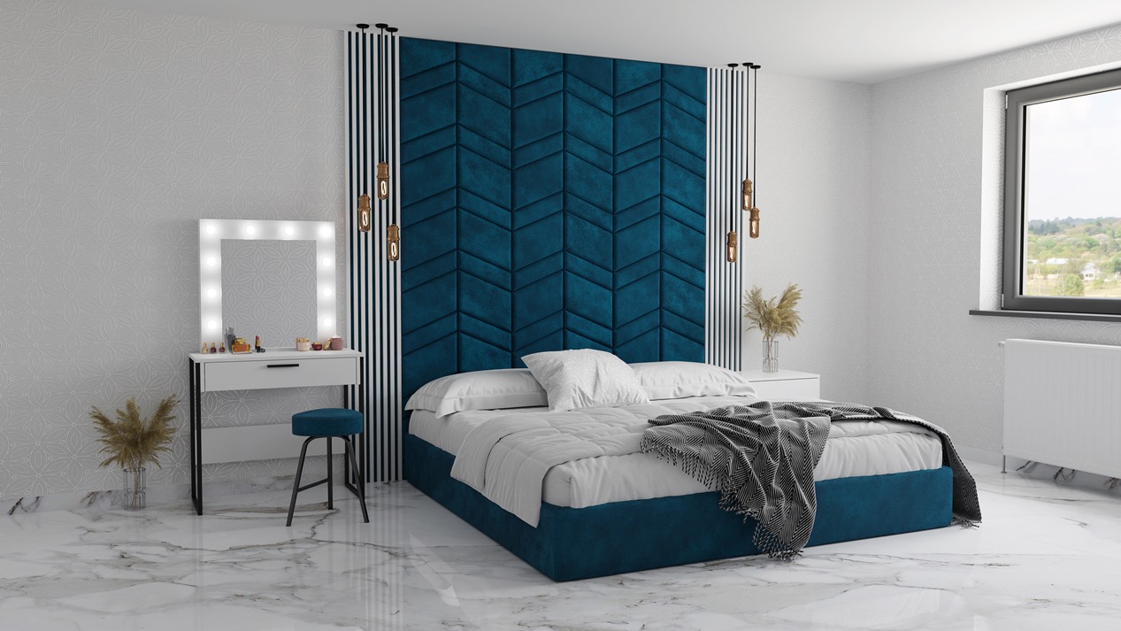 TOALETKA FORESTO Z OŚWIETLENIEM LUSTREM BIAŁA CZARNE NOGU METALOWE EAN (GTIN) 6096329590593