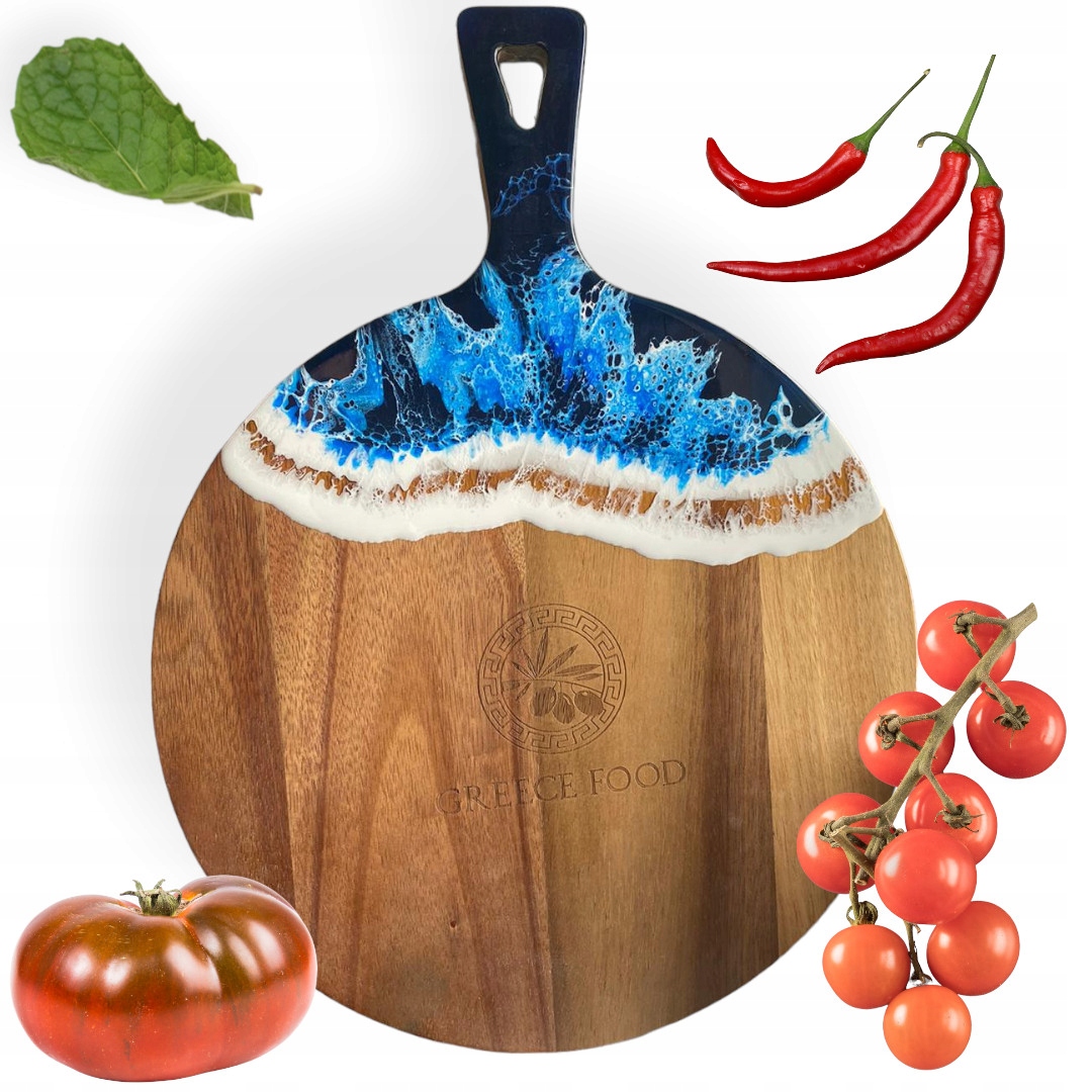 Dekorativní dřevěná podnosová deska z pryskyřice Mořská