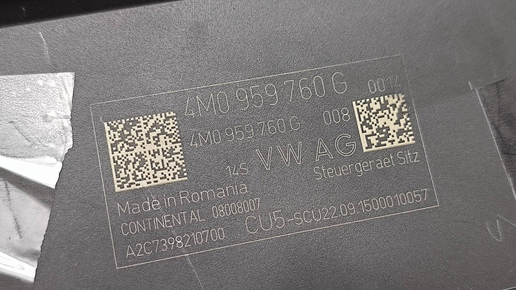 Module 4M0959760G Siège AUDI Q7 II 4M