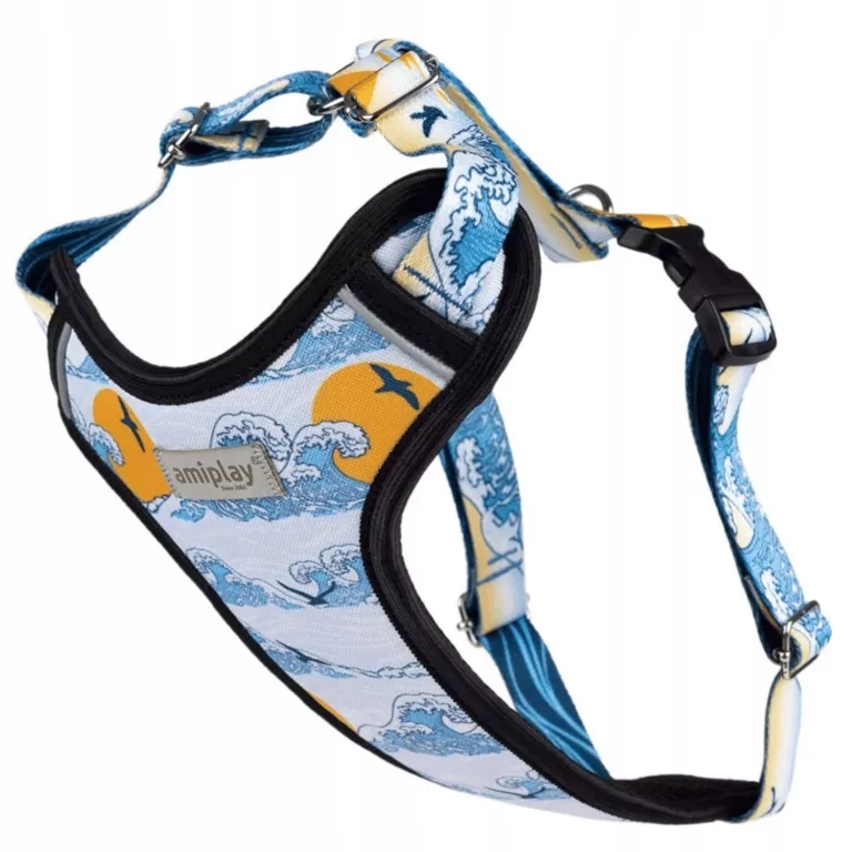 Amiplay Benature Szelki Bezuciskowe Dla Psa L 45-65CM Discovery Waves