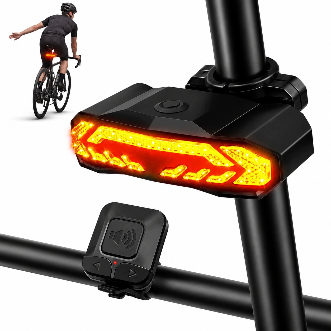Lampka Tylna Rowerowa Kierunkowskaz Przypomnienie O Hamulcu 2000MAH