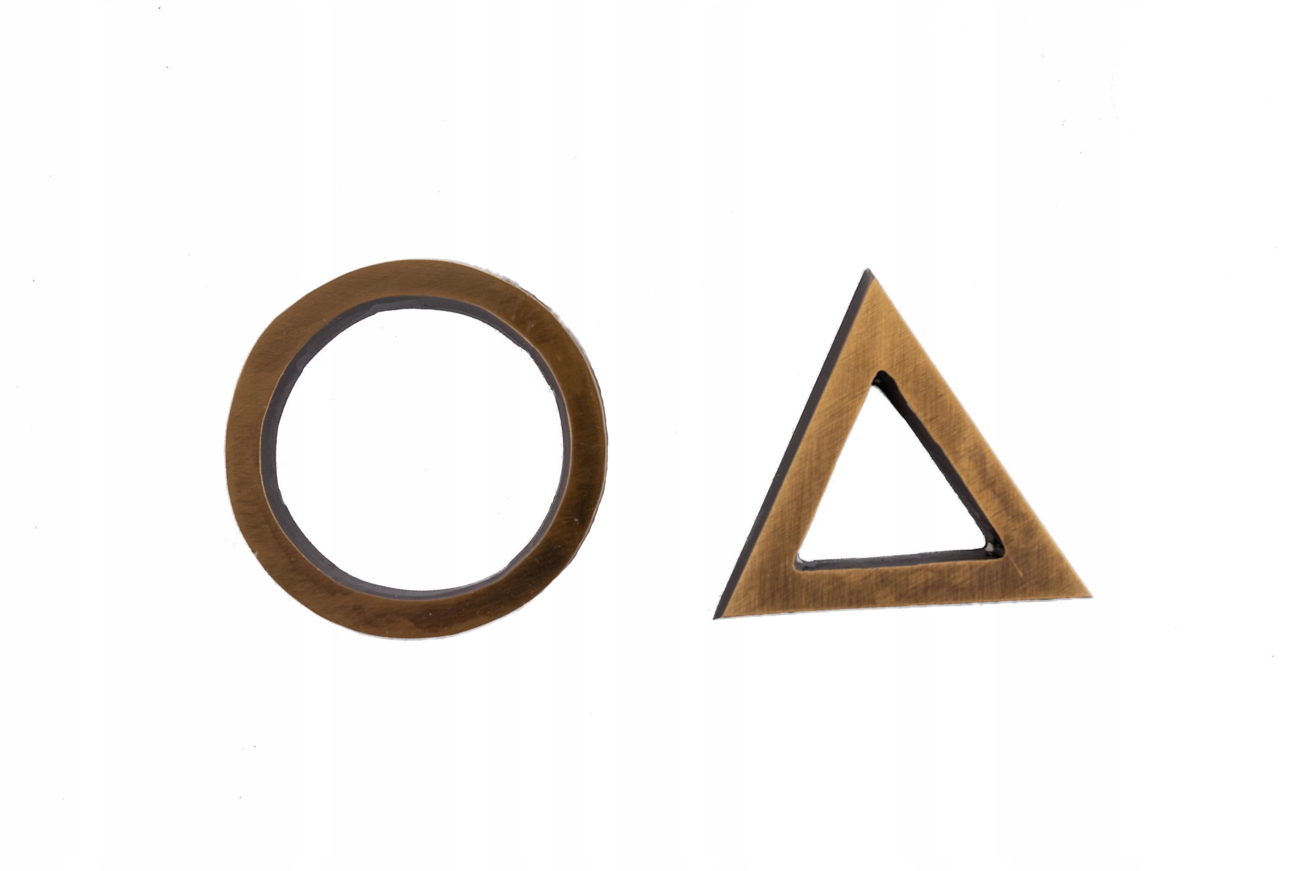 

Oznaczenie Wc Toalet kółko trójkąt mosiądz patyna