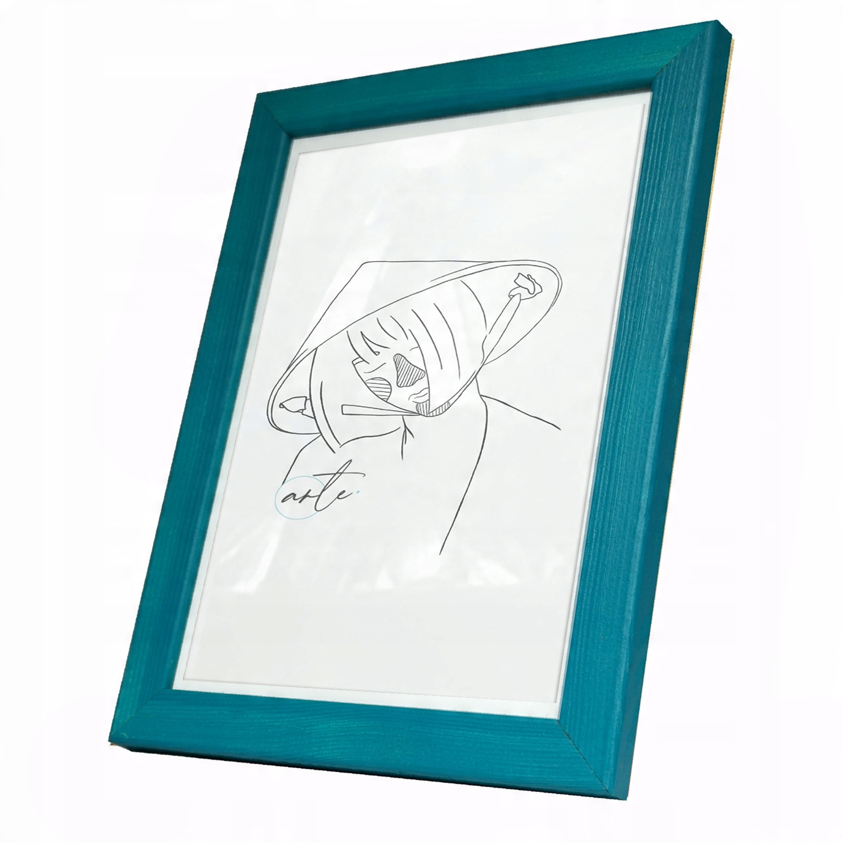

Ramka drewniana Sosna turkusowy 30x45 cm