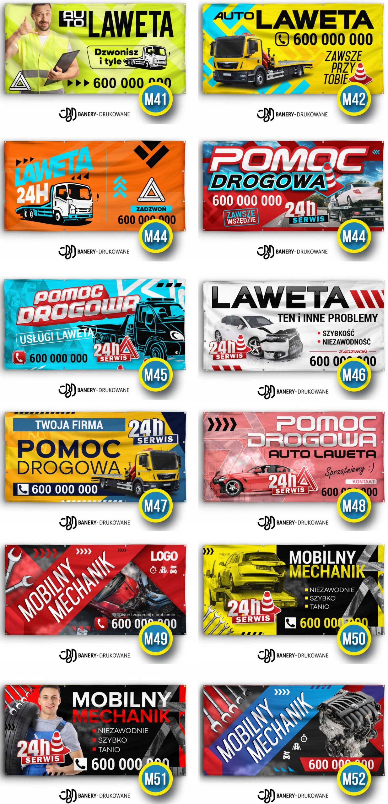 Baner Reklamowy Wzory 400x125cm - Projekt Gratis Rodzaj drukowany pod wymiar