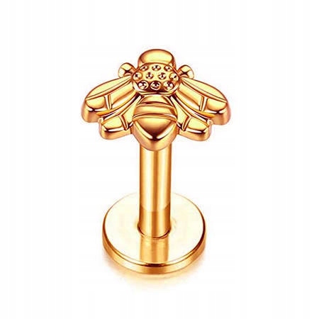 

Kolczyk Labret pszczoła różowe złoto do ucha 1,2/6