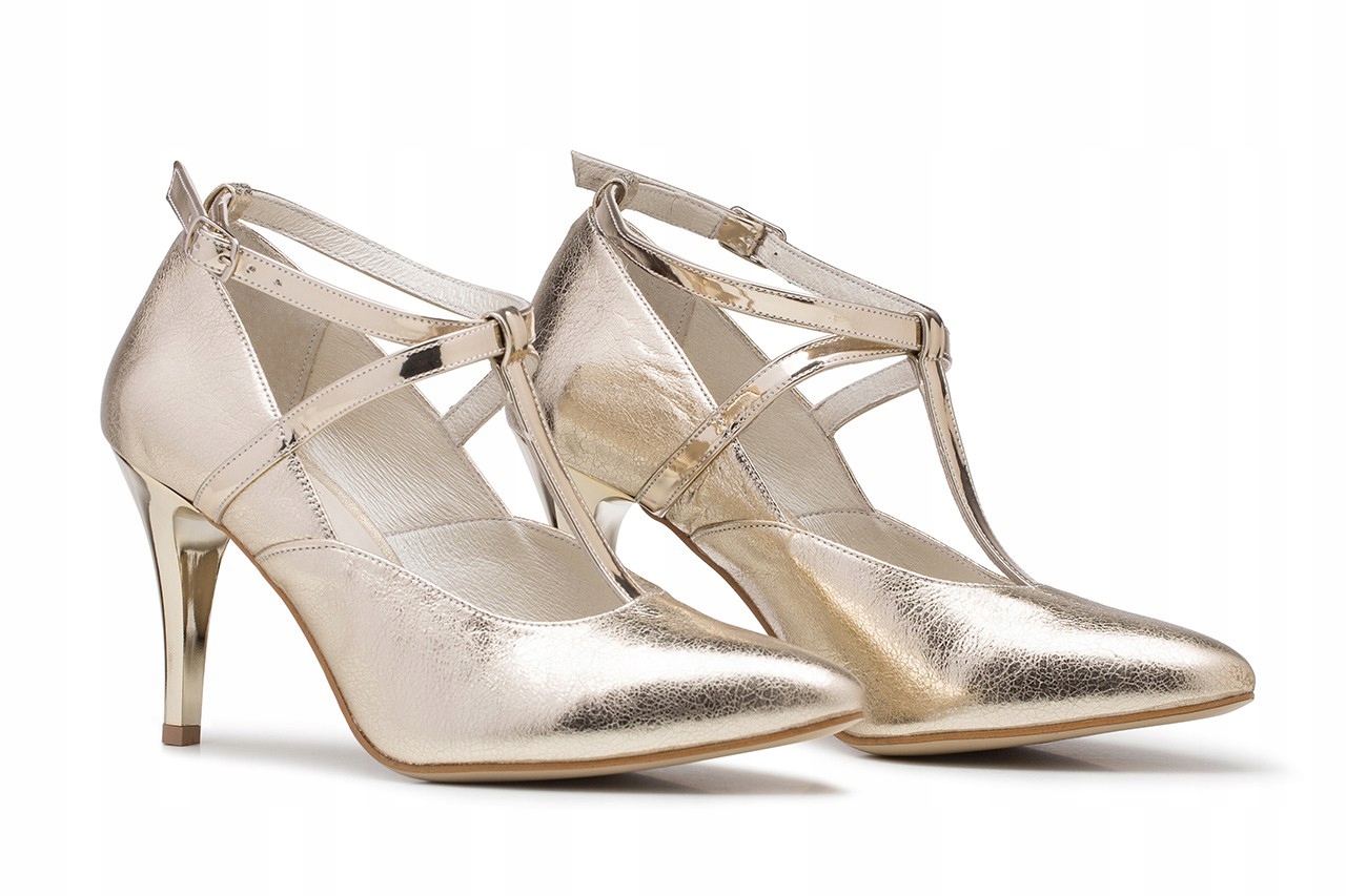 Taneční lodičky Karen zlaté s proužky 37