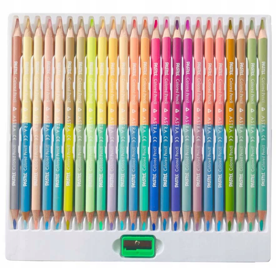 KREDKI OŁÓWKOWE PASTELOWE 24/48 DWUSTRONNE ASTRA Kod producenta 312120005