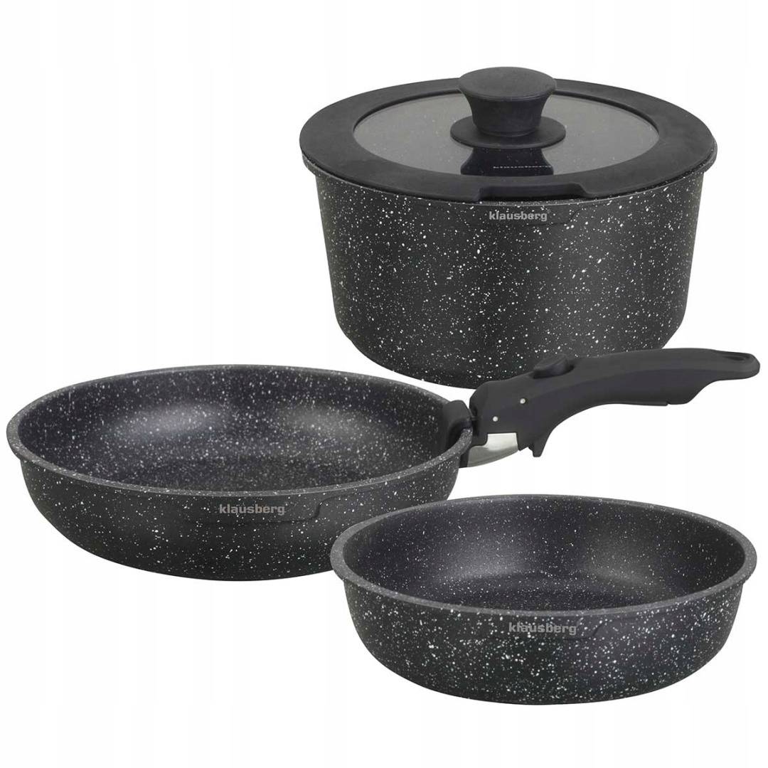 Sada 5 Kusů Mramorových Hrnců Klausberg KB-7858