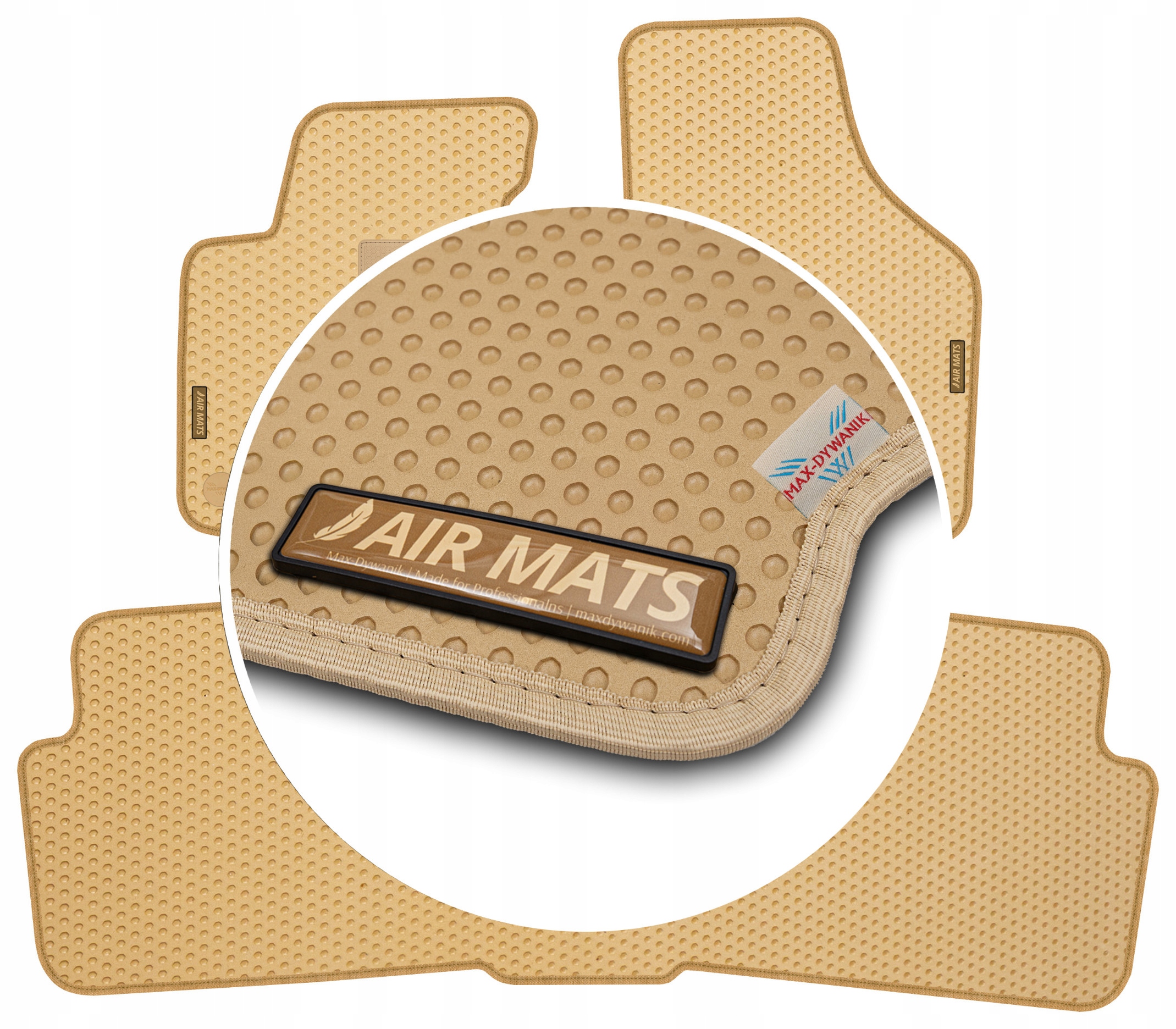 Seat Alhambra II 2010-2018 Béžové gumové koberce Eva Air Mats