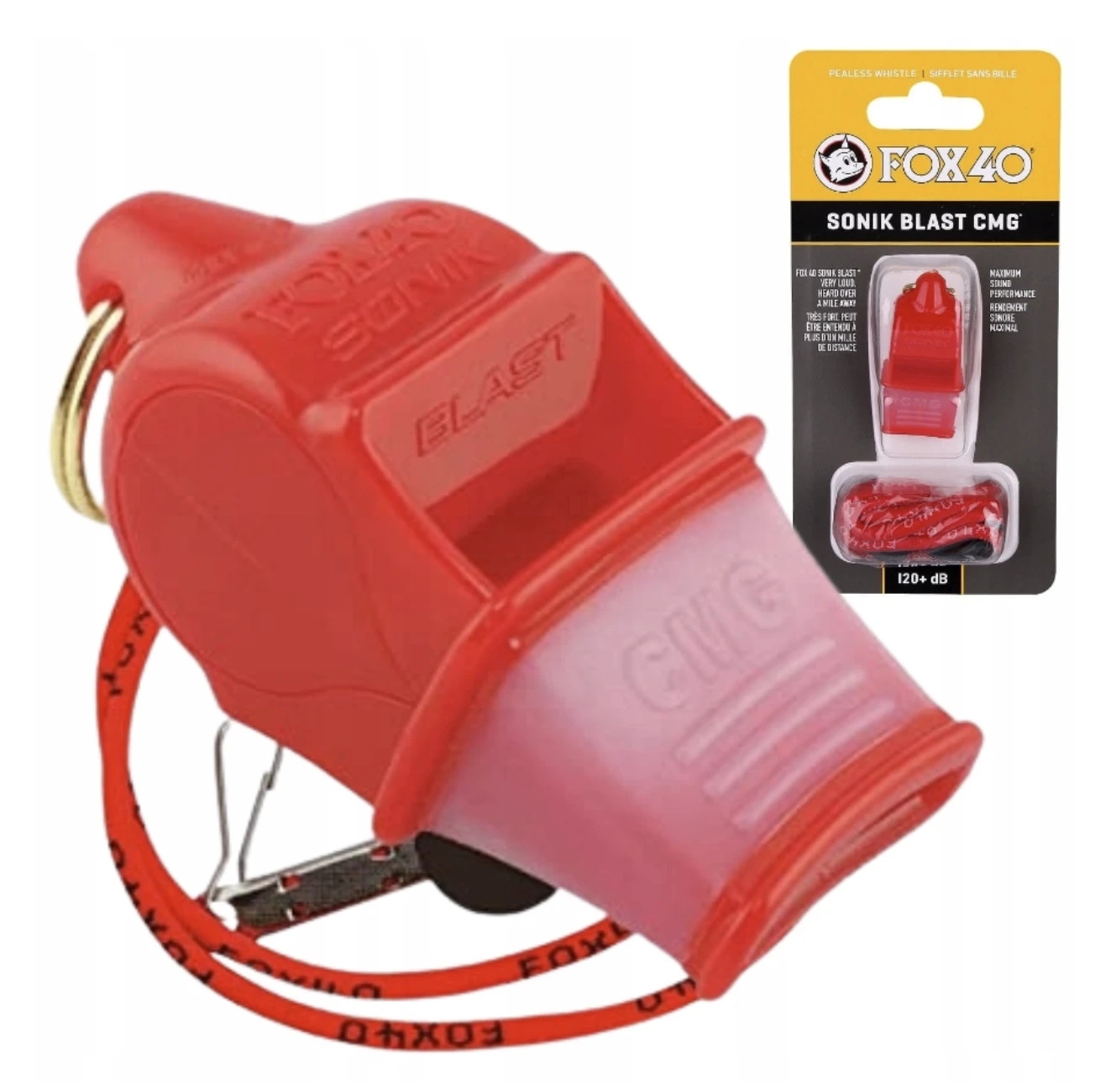 Gwizdek Ratowniczy Fox 40 Cmg Sonik Blast 120 Db Czerwony