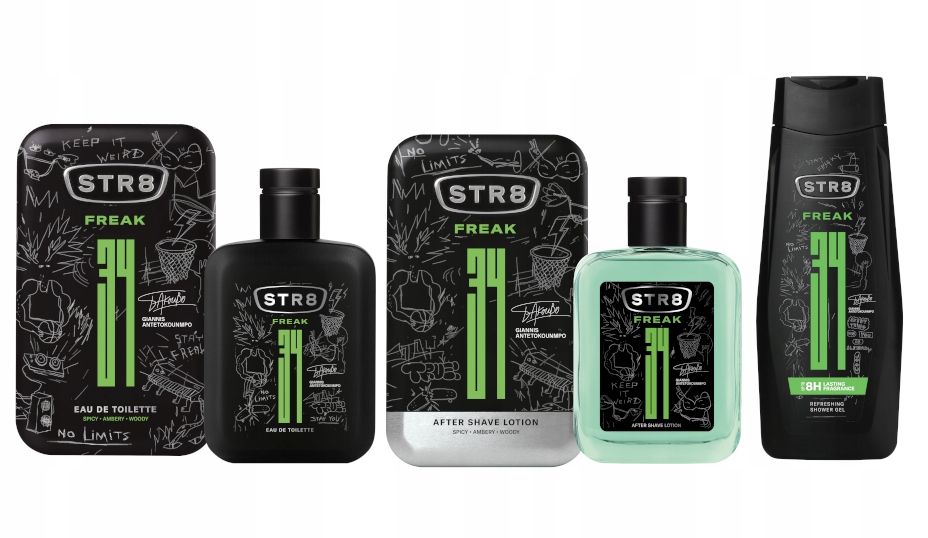 STR8 FREAK ZESTAW 3cz EDT 100ml+ ASL 100ml+ ŻEL 400ml