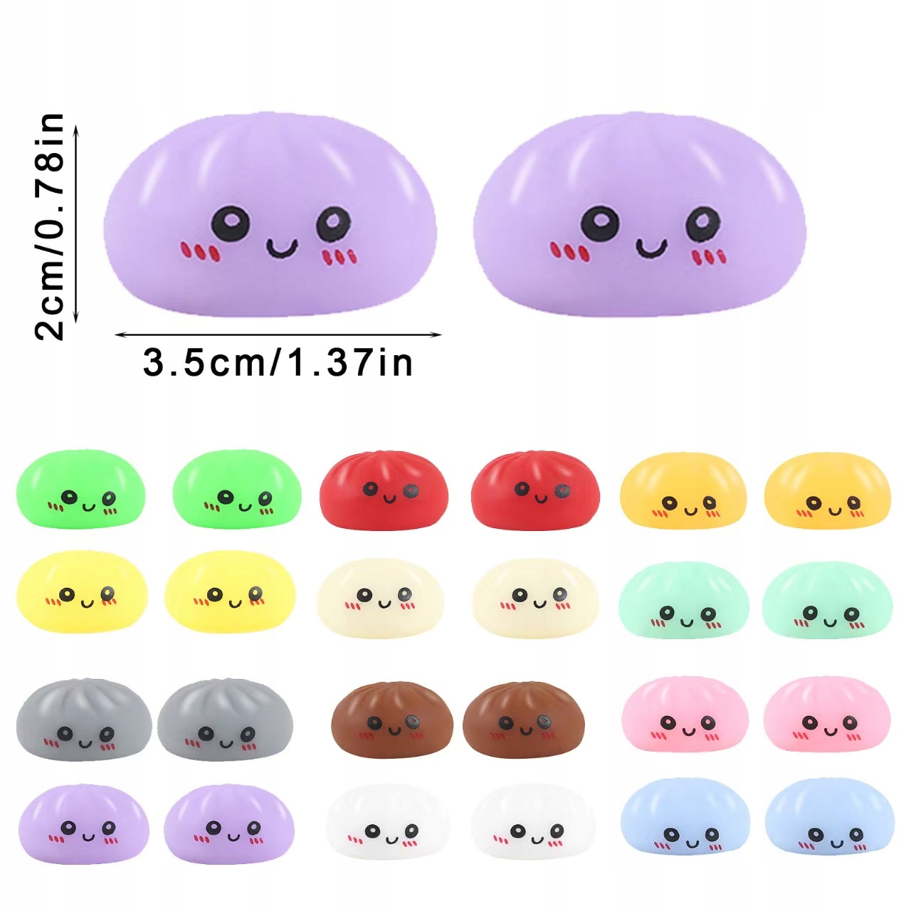 Адвент-календарь Goaduoynt Squishy 3D, 24 мялки-антистресс — фото 3