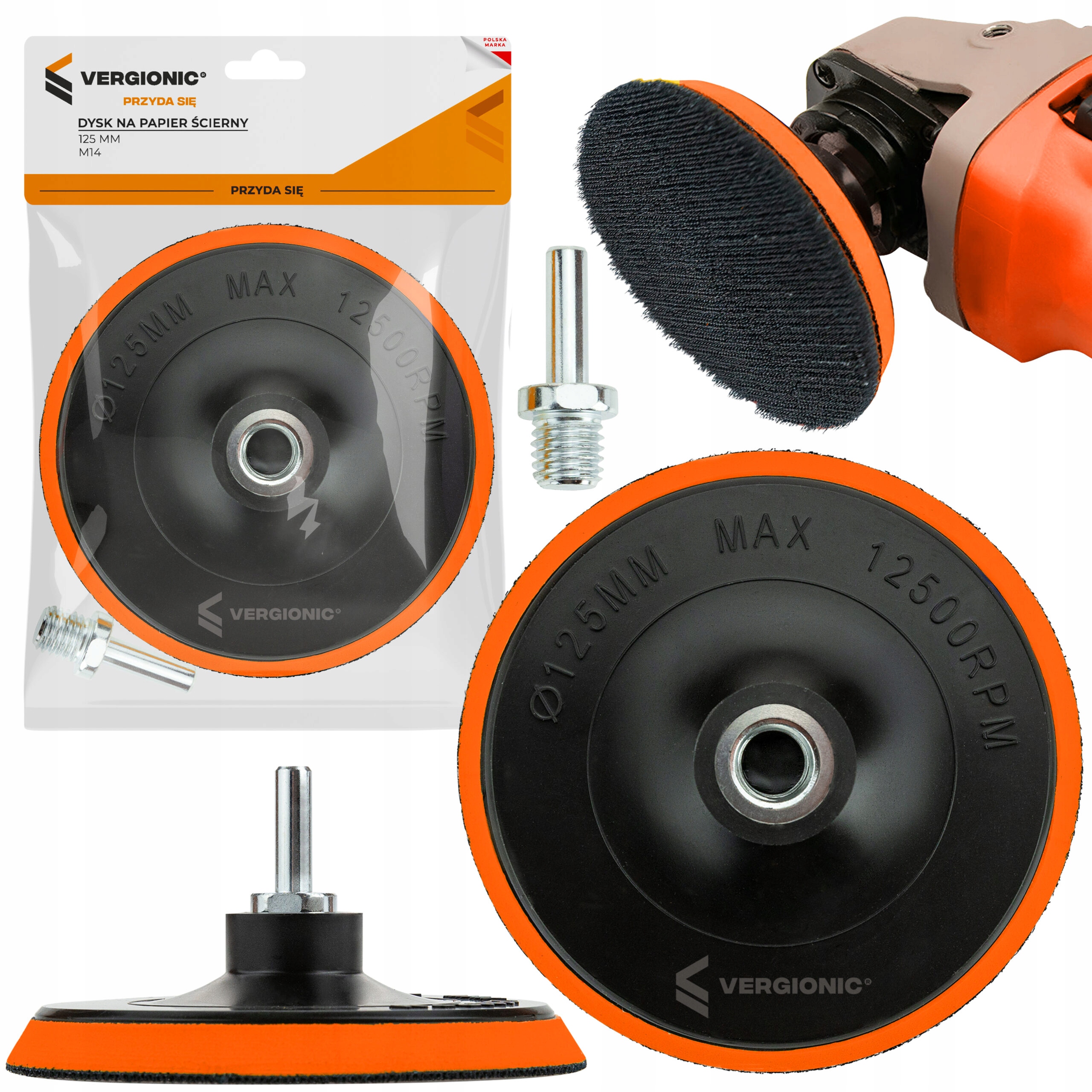 Dysk na papier ścierny 125 mm