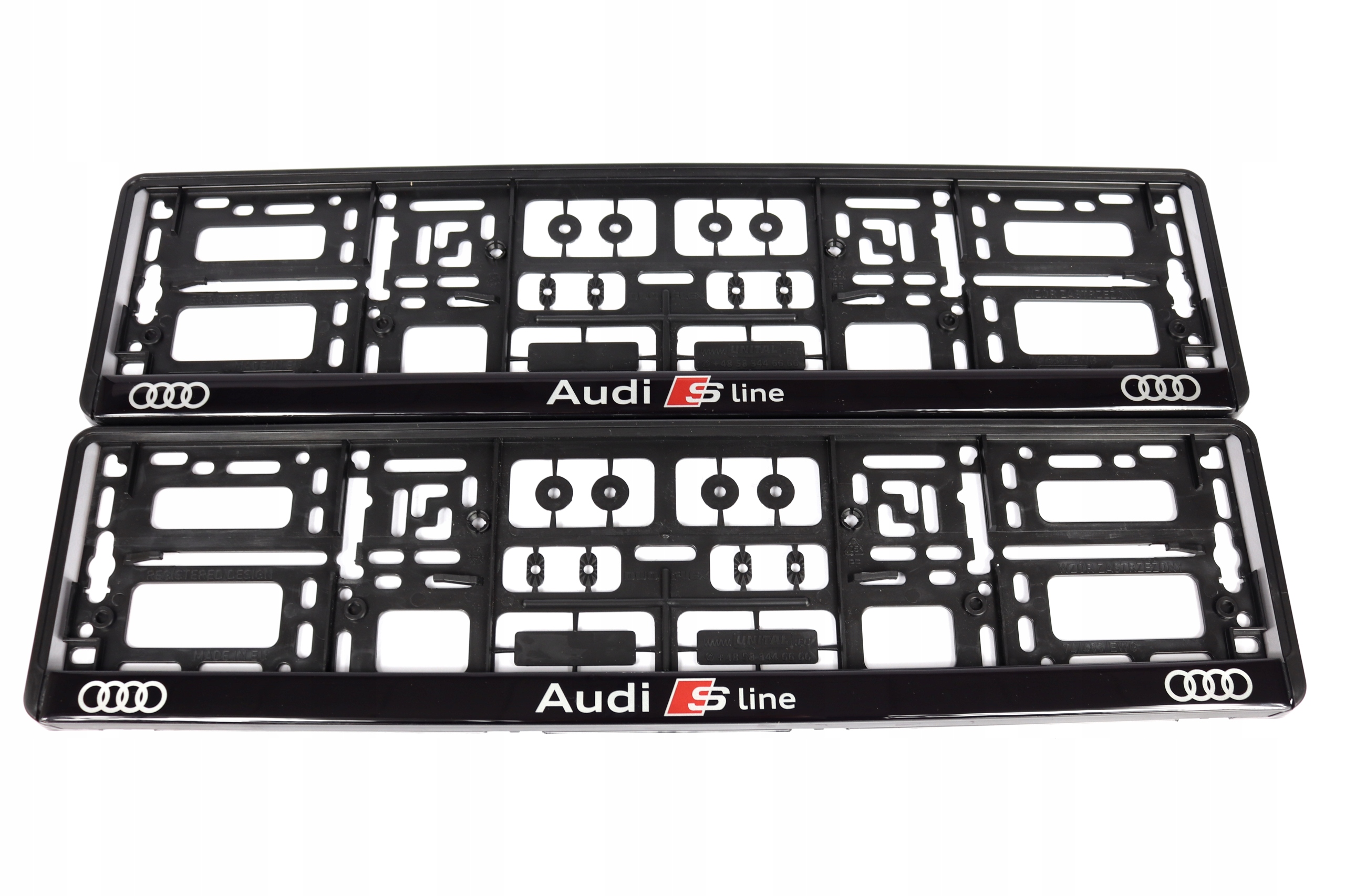 RAMKI HIT AUDI SLINE TABLICE REJESTRACYJNE ASO ORYGINAŁ JAKOŚĆ PREMIUM