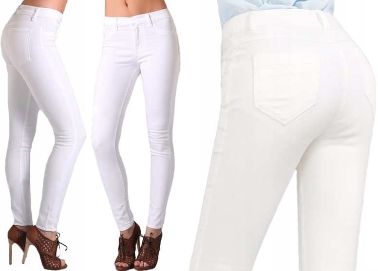 

Nowość Białe ! Leginsy Legginsy Z Kieszeniami 48