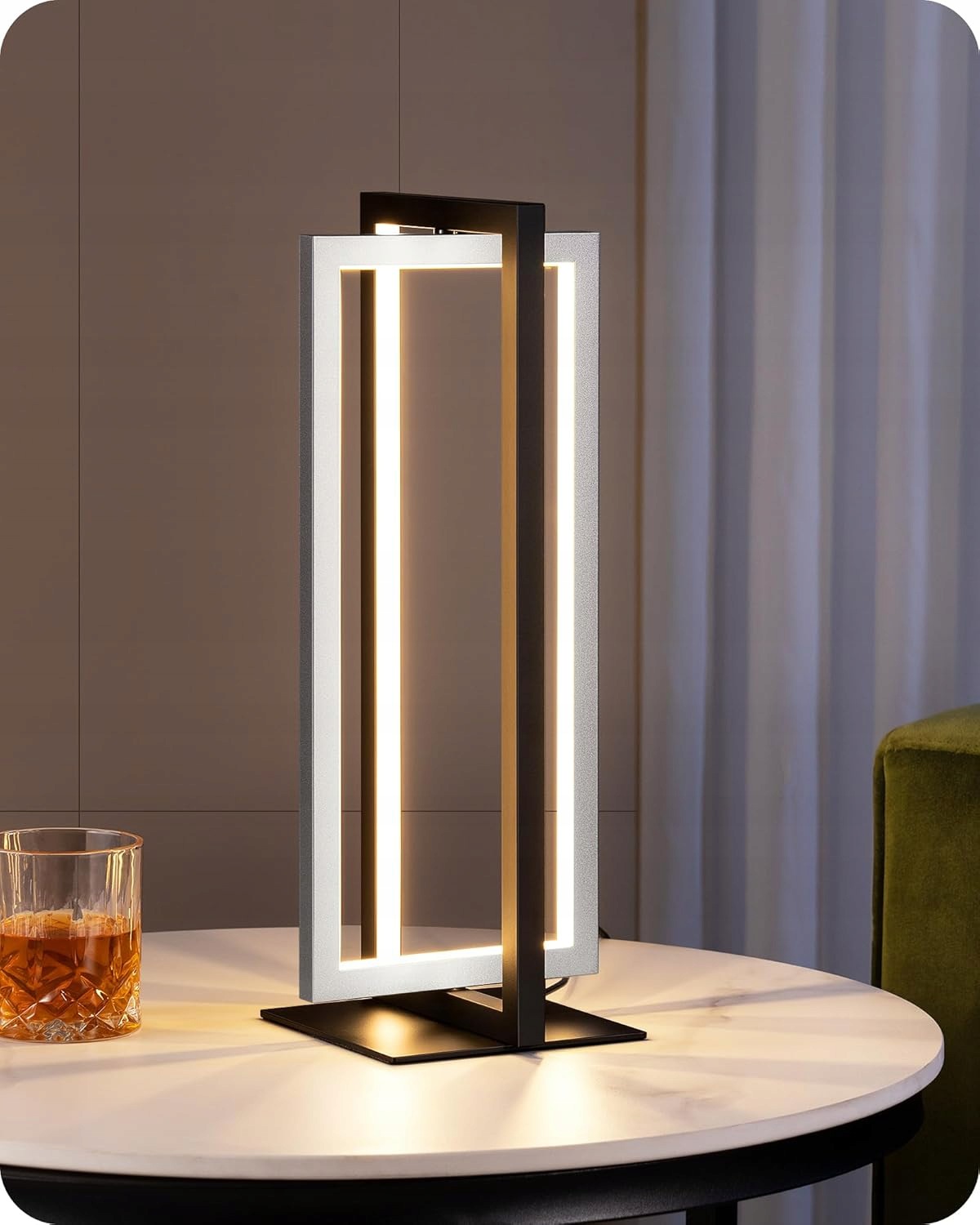 Stolná Lampa Led Dotyková, Stmievateľná, 3 Farby, 18 W, Kovová, Čierna