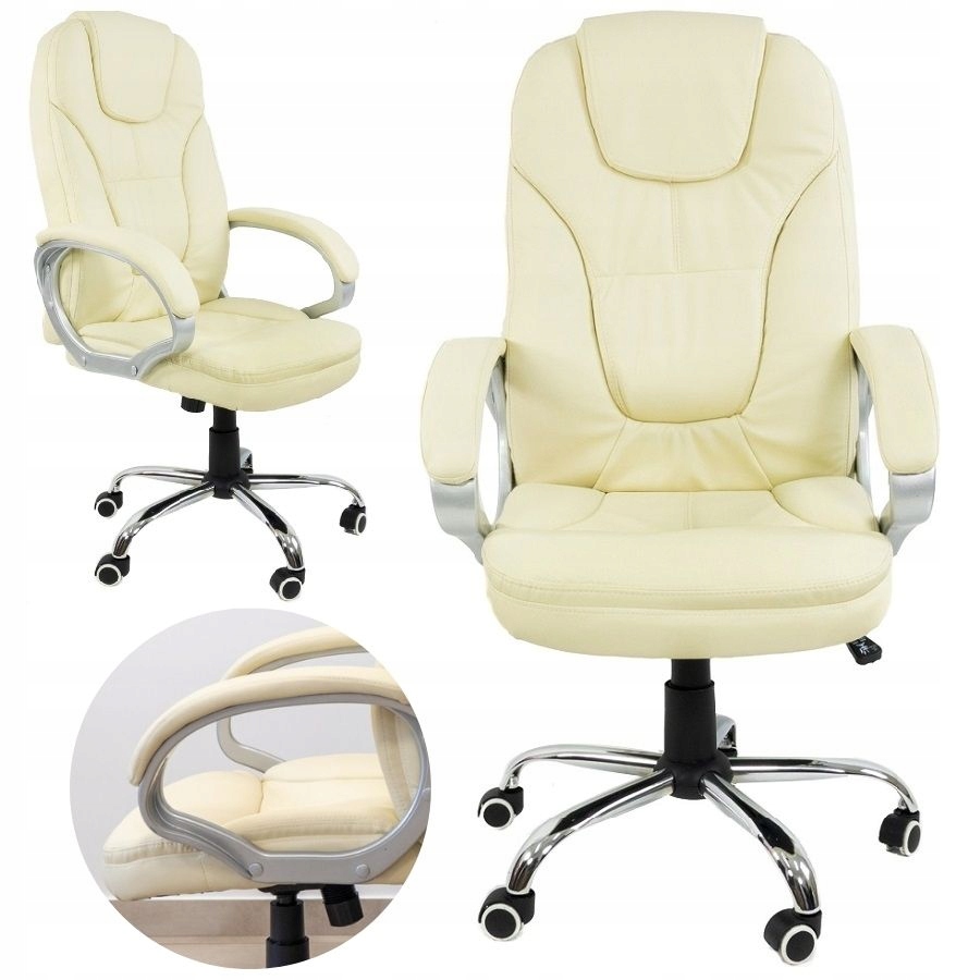 

Fotel Biurowy Obrotowy krzesło Artnico Iris krem