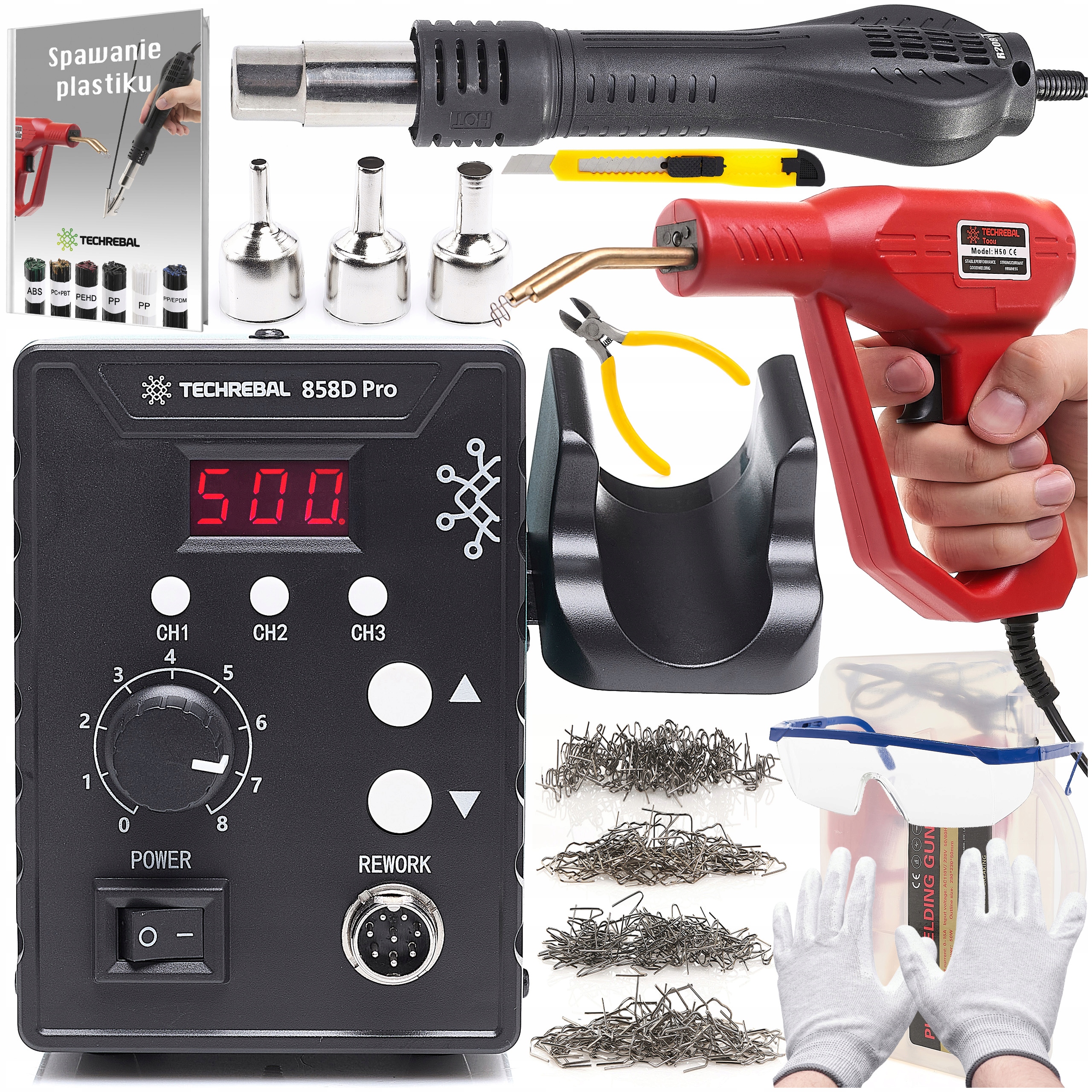Svářečka Plastů Pájecí Stanice Páječka 858D Sešívačka Plastů