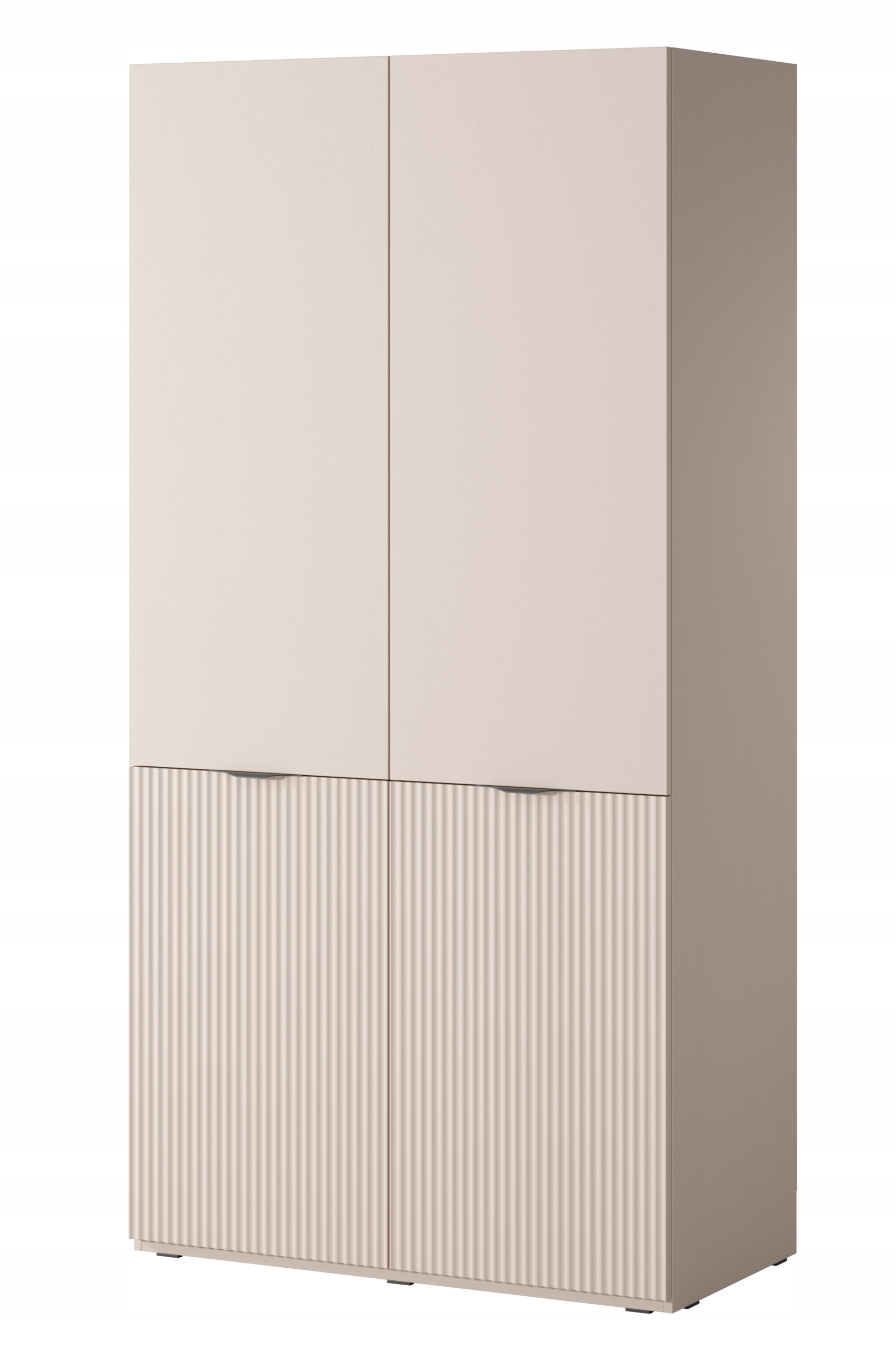 Skříň s rýhovaným čelem 100 cm béžová